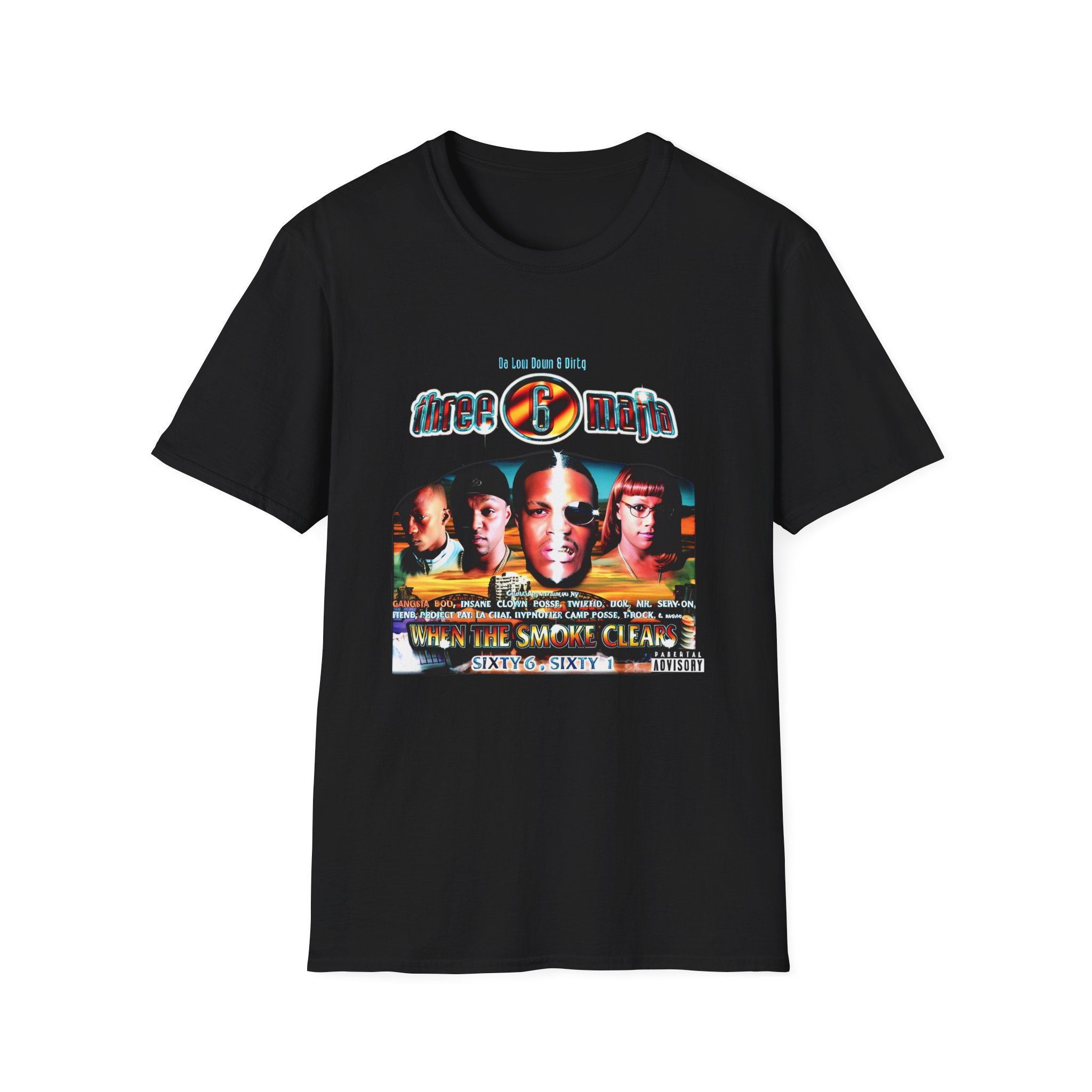 Three 6 Mafia When the Smoke Clears Unisex Softstyle T-Shirt