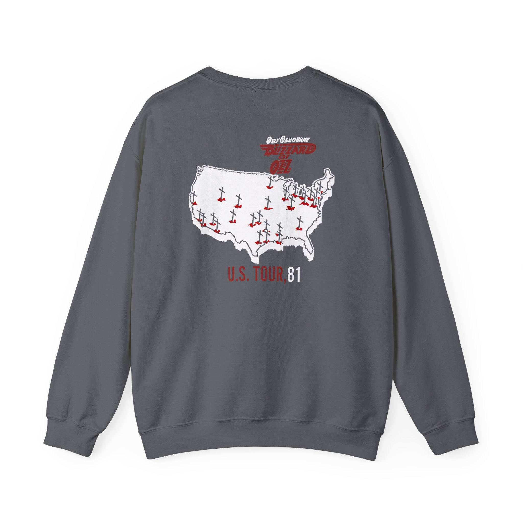 Ozzy Osbourne Blizzard of Ozz Vintage Tour Unisex Heavy Blendâ„¢ Crewneck Sweatshirt