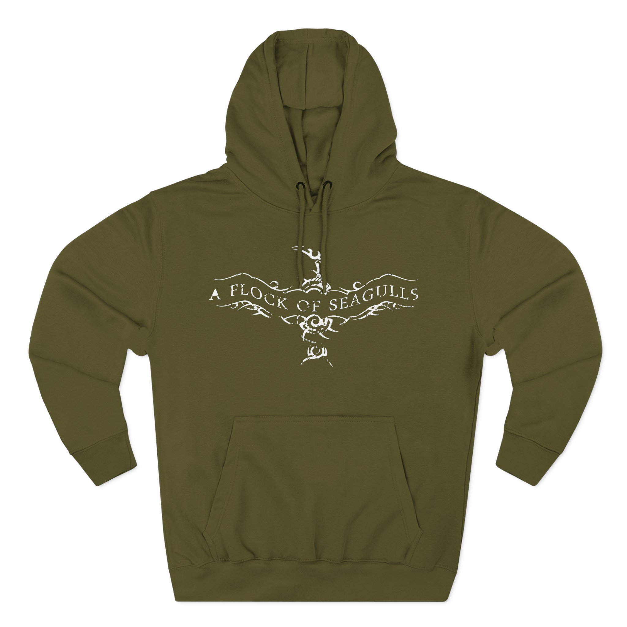 A Flock of Seagulls Logo Three-Panel Fleece Hoodie