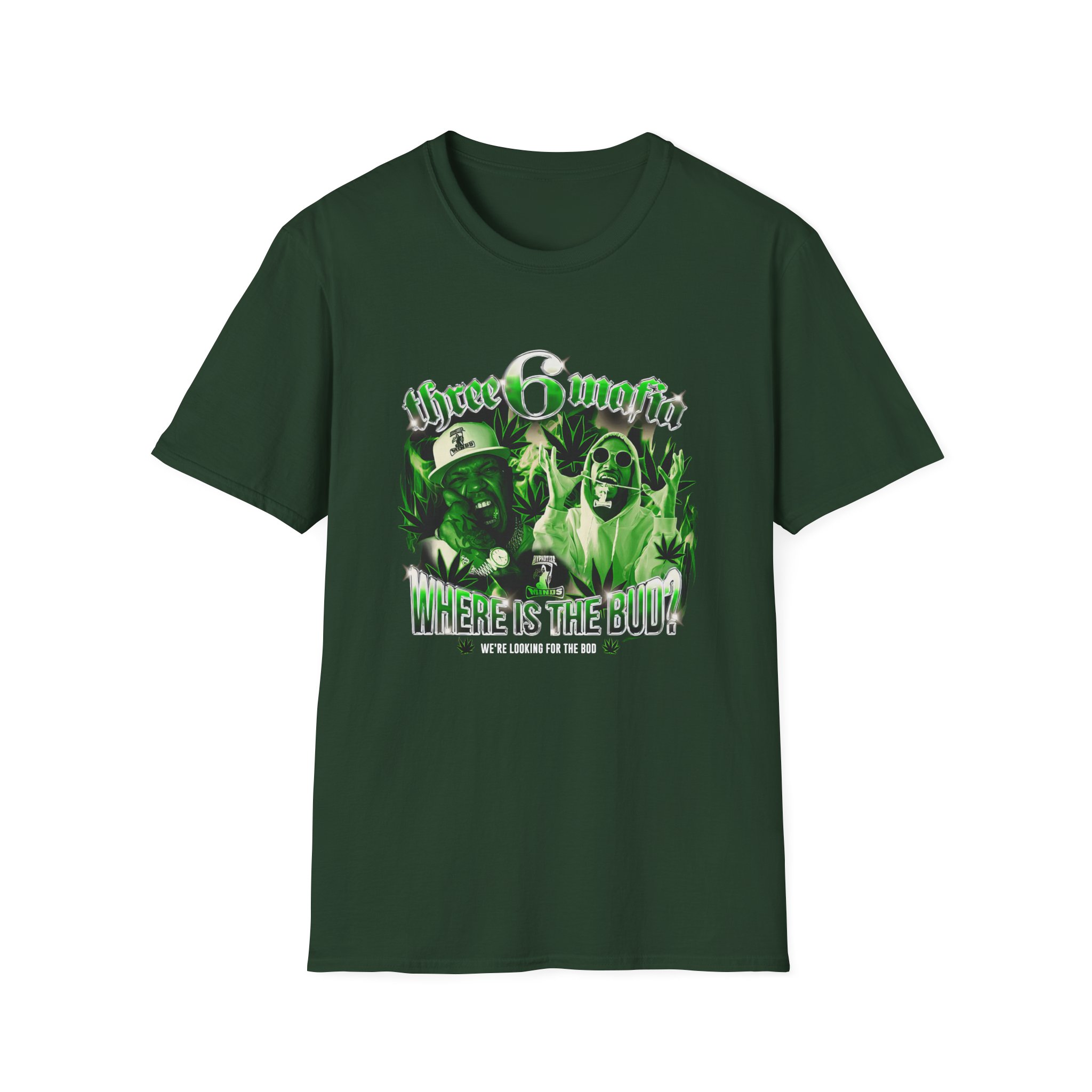Three 6 Mafia Where is the Bud? Unisex Softstyle T-Shirt