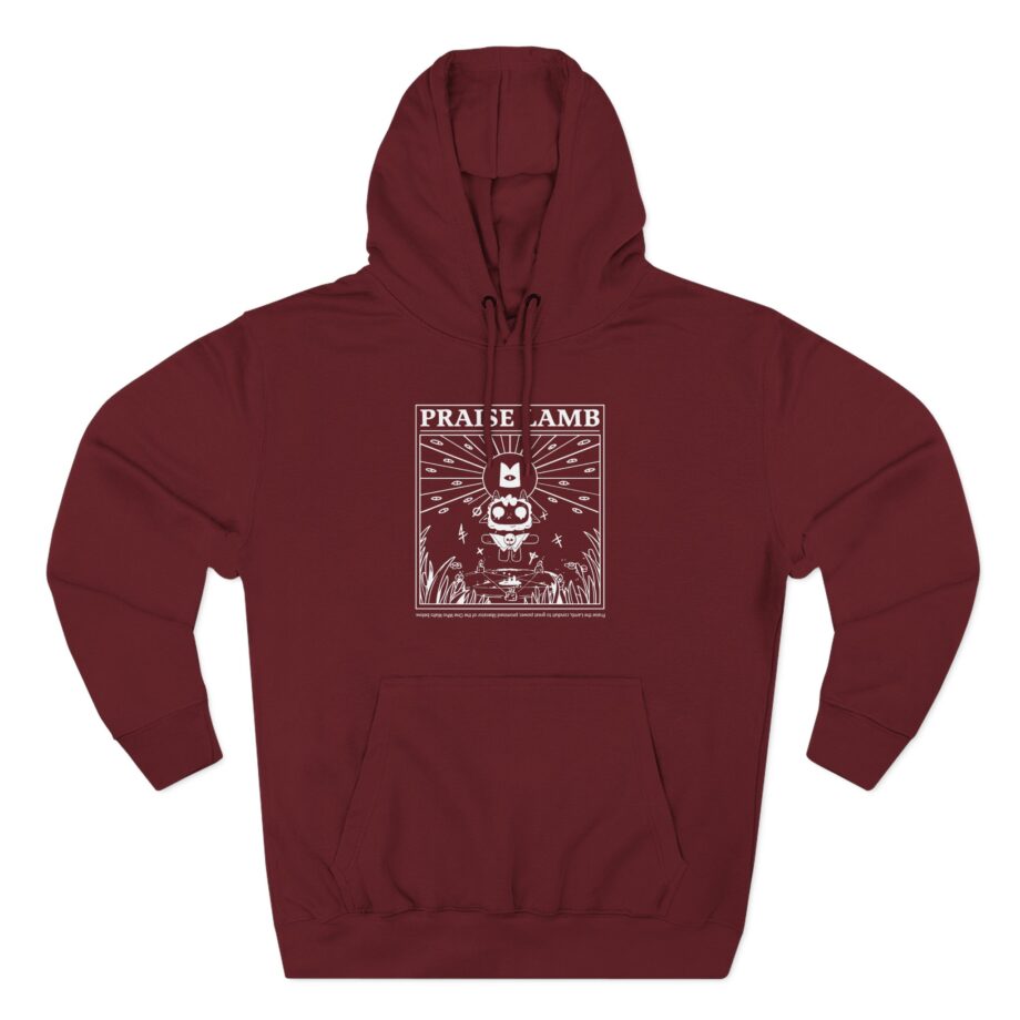 Cult of the Lamb Praise Lamb Three-Panel Fleece Hoodie