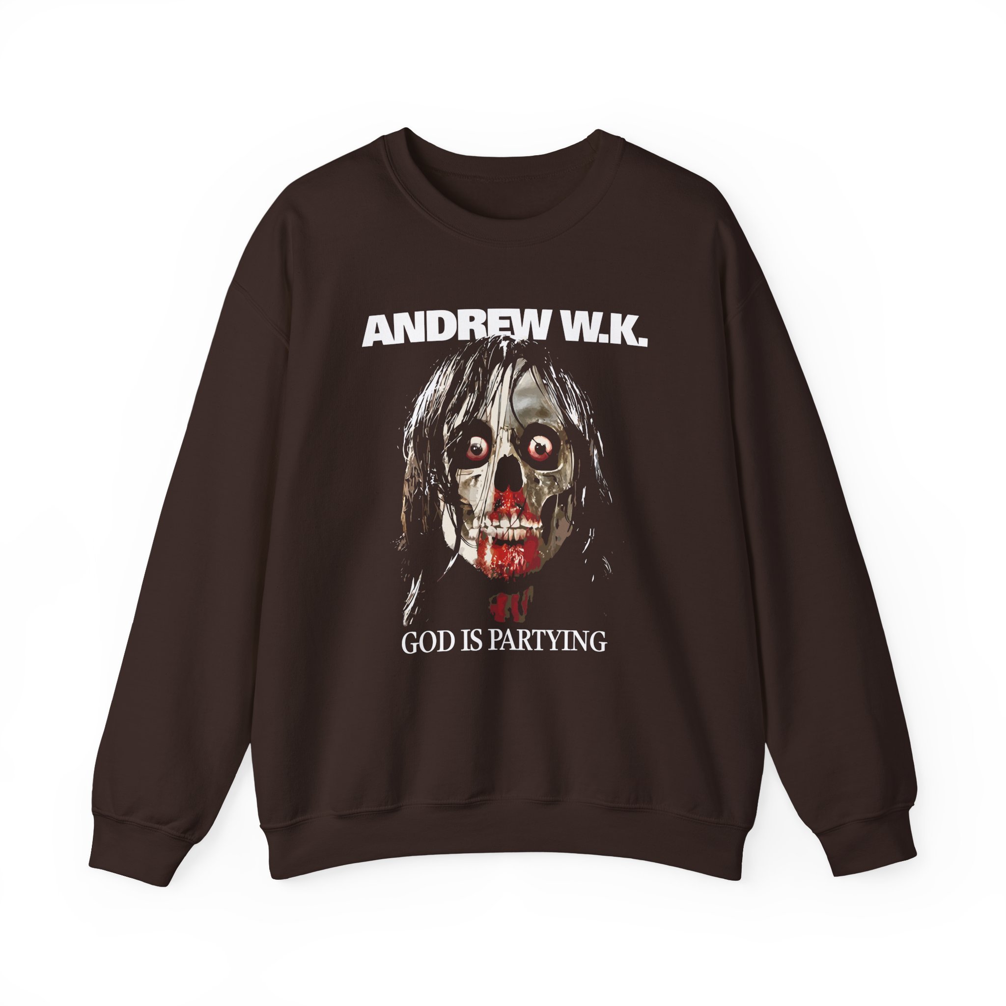 Andrew Wk God is Partying Zombie Unisex Heavy Blendâ„¢ Crewneck Sweatshirt