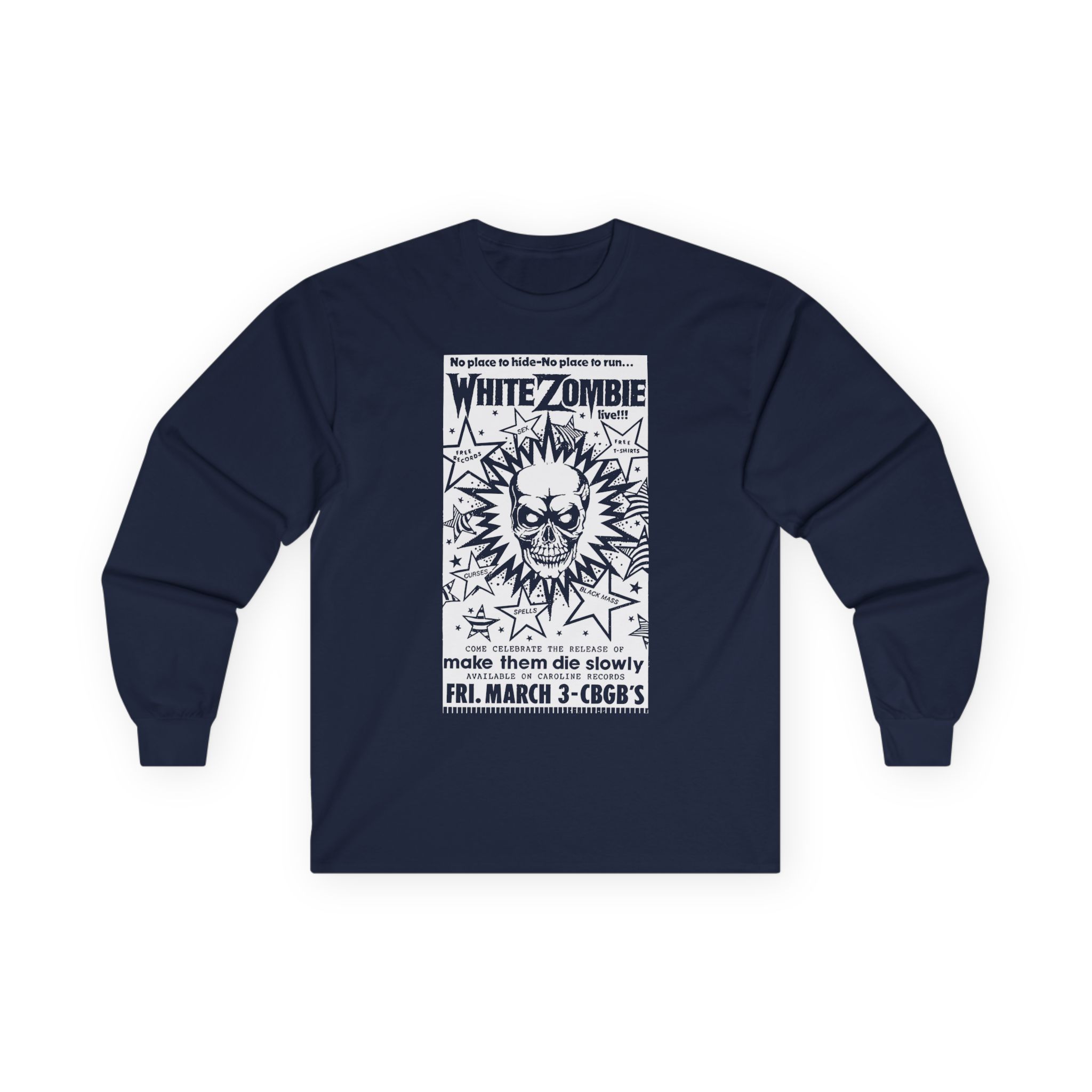 White Zombie Cbgb Poster Unisex Ultra Cotton Long Sleeve Tee