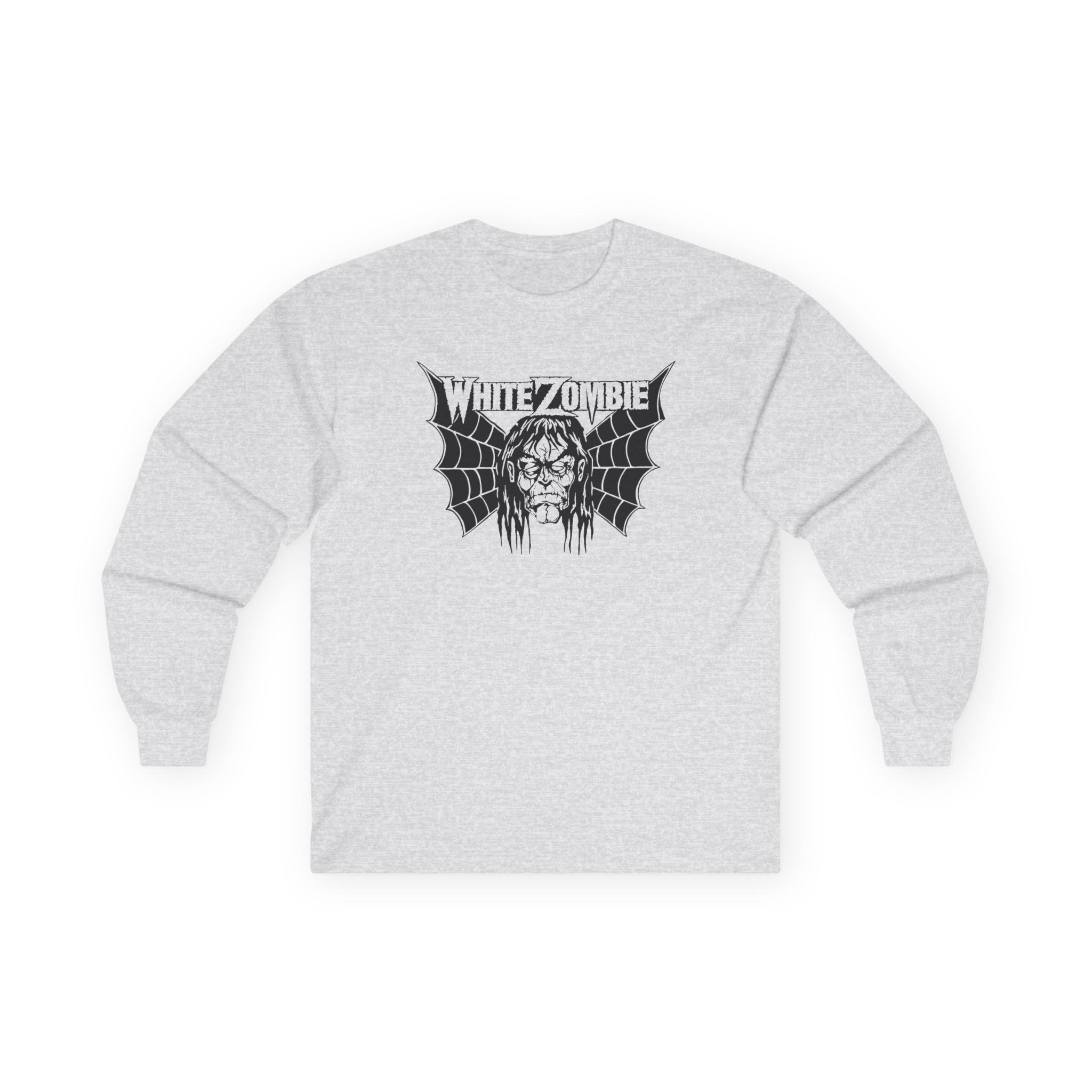 White Zombie Bat Face Unisex Ultra Cotton Long Sleeve Tee