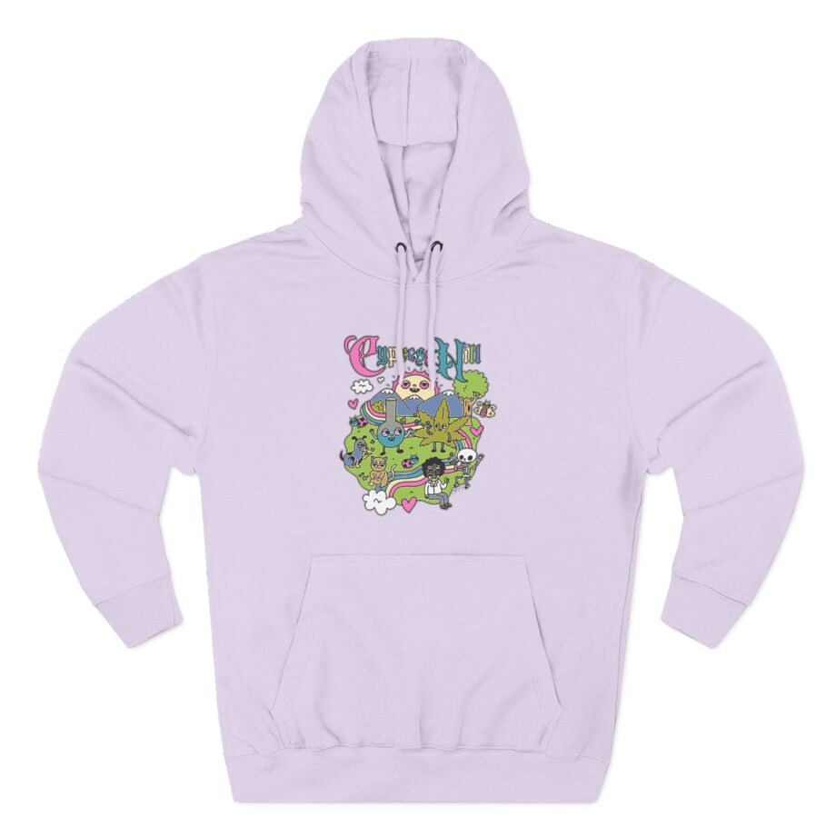 Cypress Hill Happy Time by Sean Solomon Three-Panel Fleece Hoodie