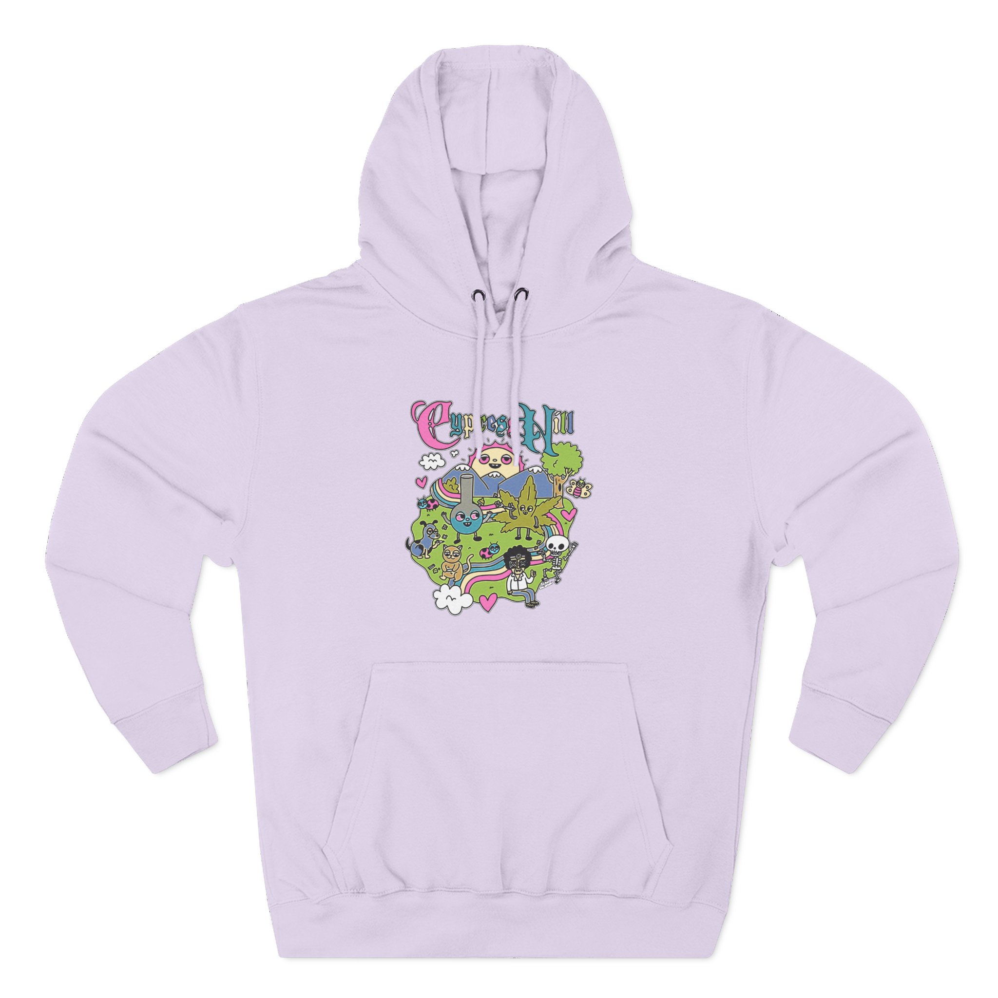 Cypress Hill Happy Time by Sean Solomon Three-Panel Fleece Hoodie