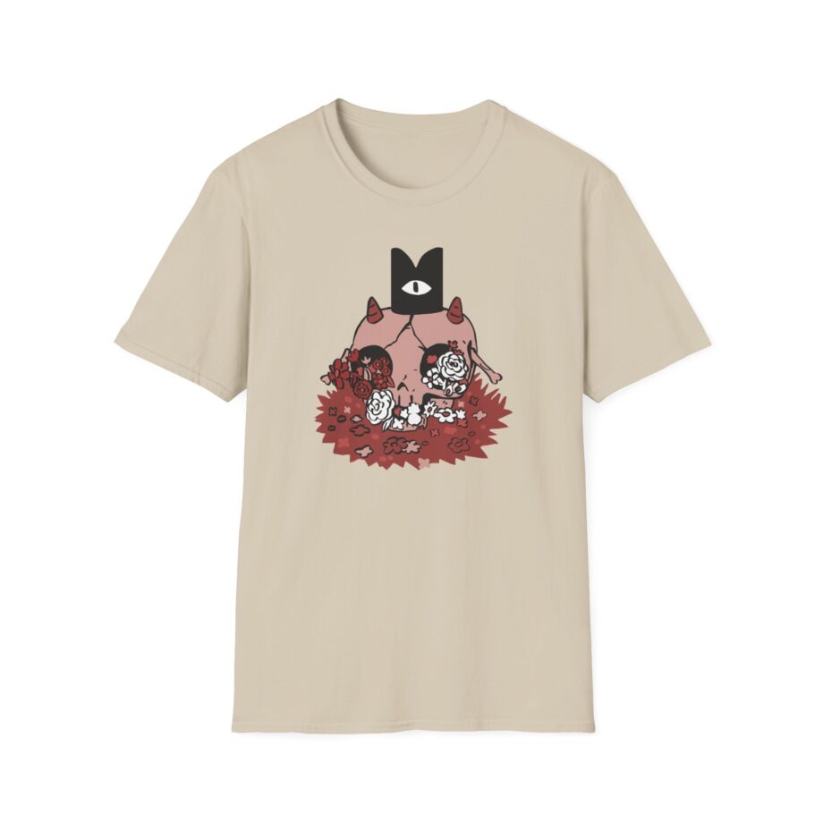 Cult of the Lamb Floral Skull Unisex Softstyle T-Shirt