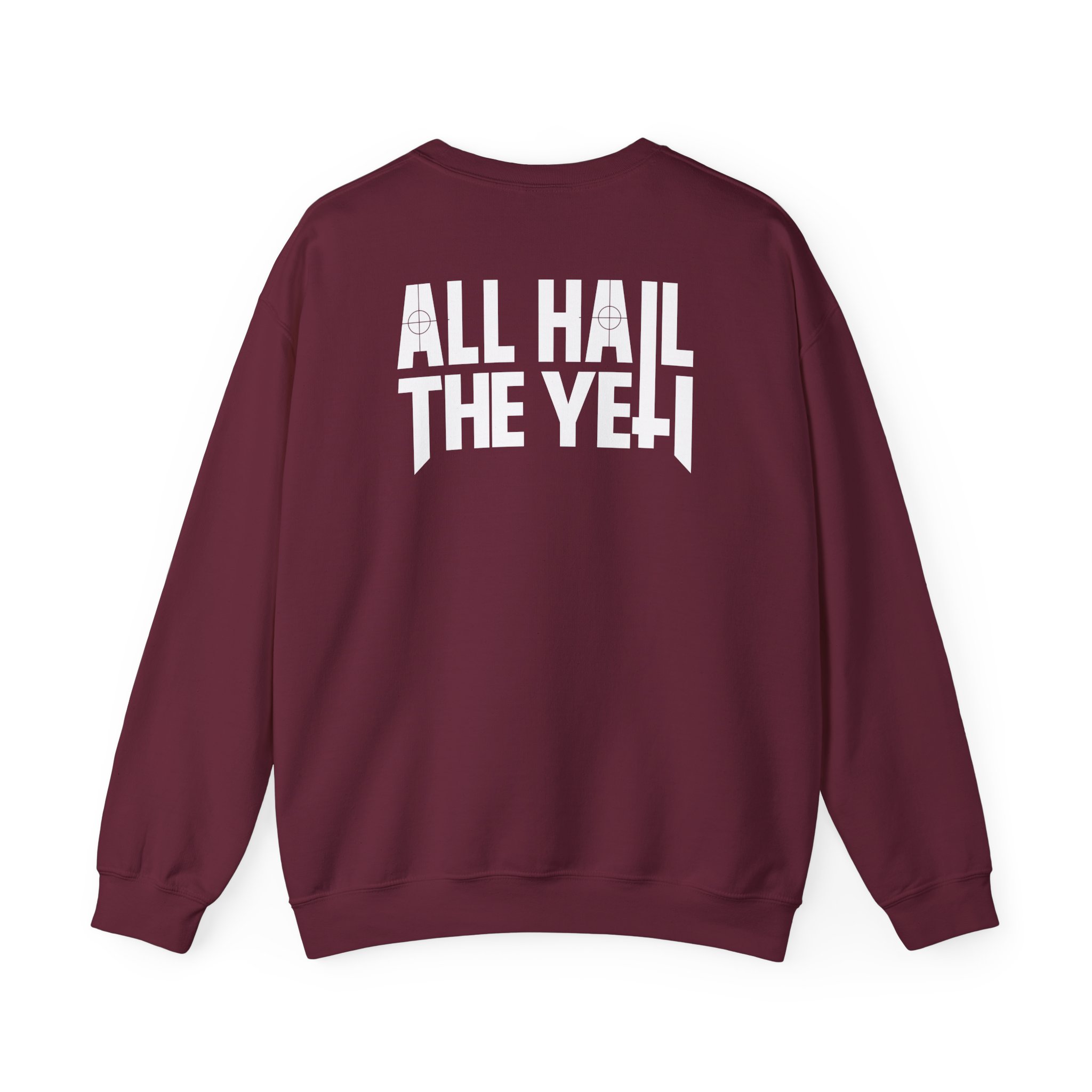 All Hail the Yeti Side Logo Unisex Heavy Blendâ„¢ Crewneck Sweatshirt