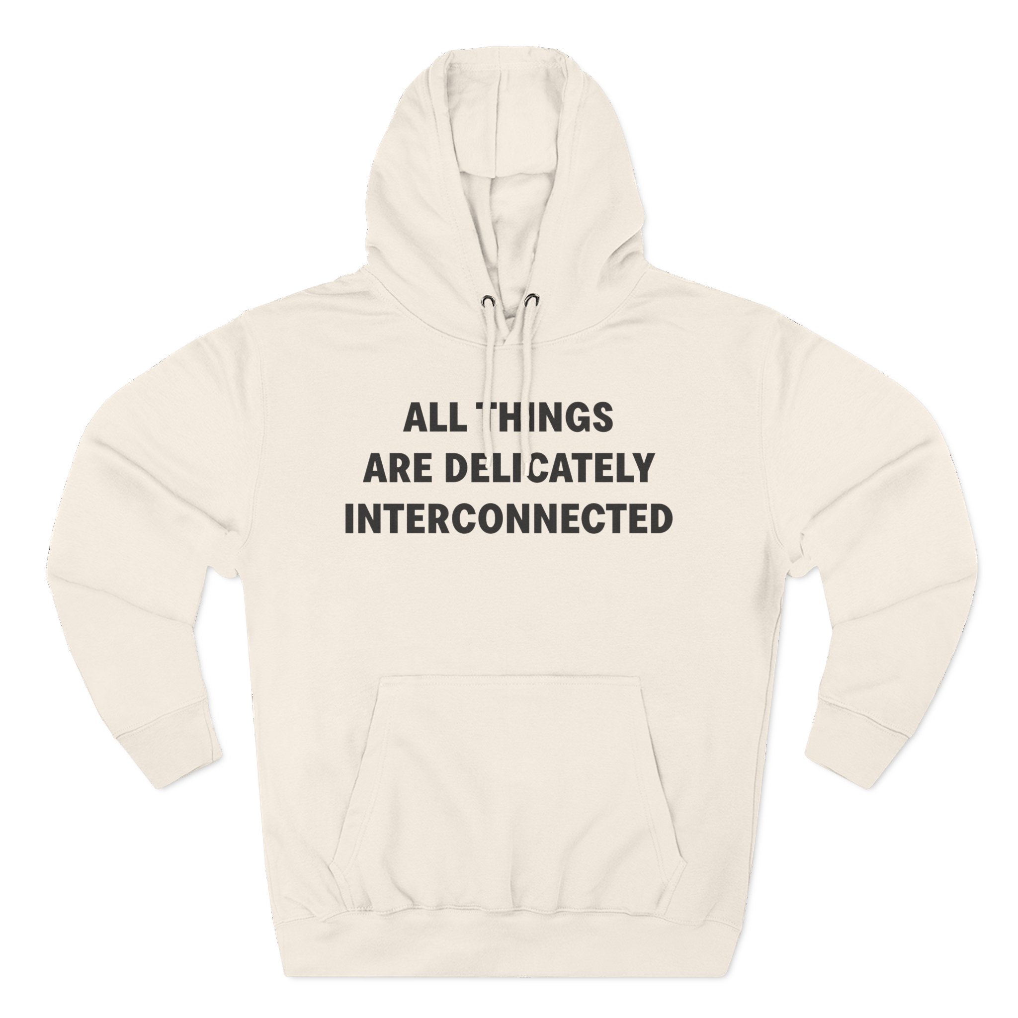Jenny Holzer All Things Are Delicately Interconnected Three-Panel Fleece Hoodie