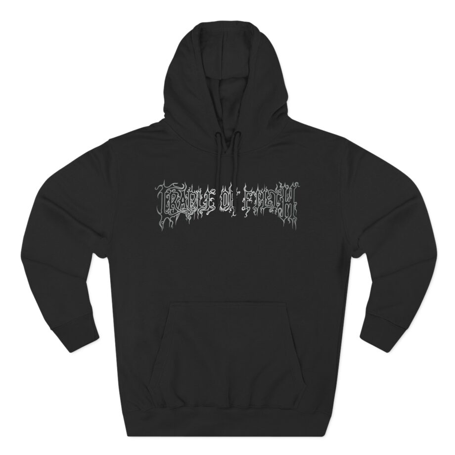 Cradle of Filth Silver Logo Three-Panel Fleece Hoodie