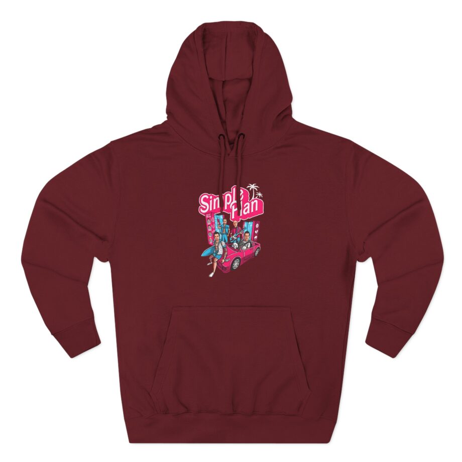 Simple Plan Dolls and Car Three-Panel Fleece Hoodie