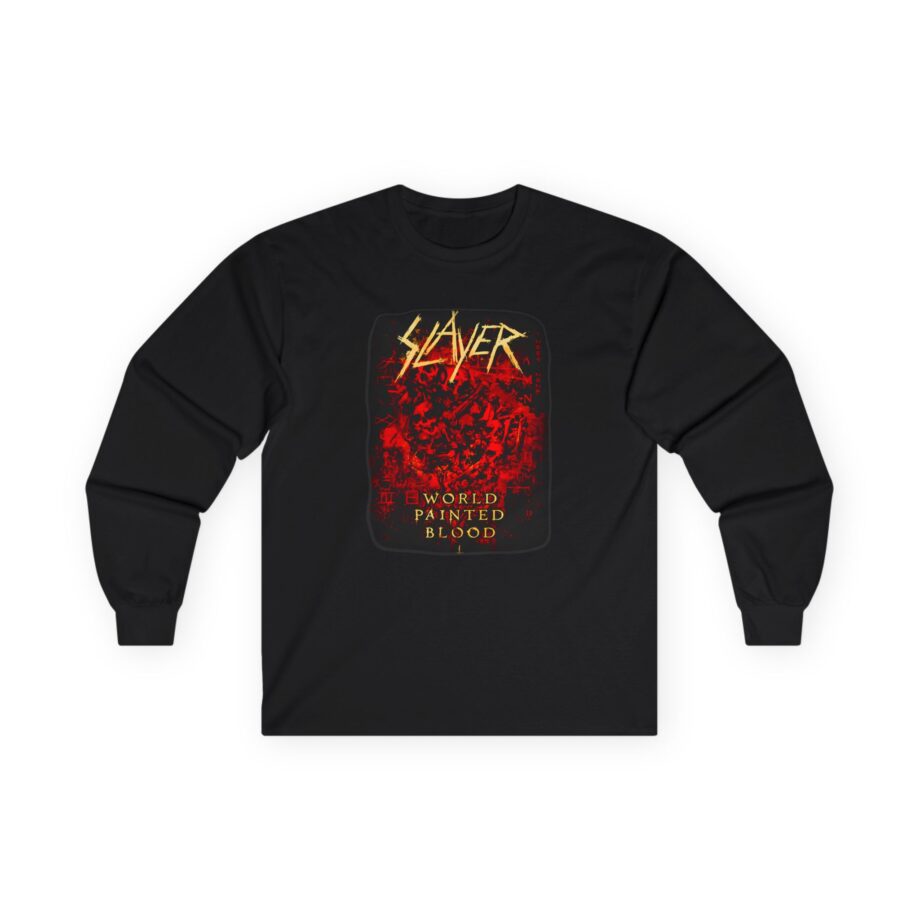 Slayer World Painted Blood Skulls Unisex Ultra Cotton Long Sleeve Tee