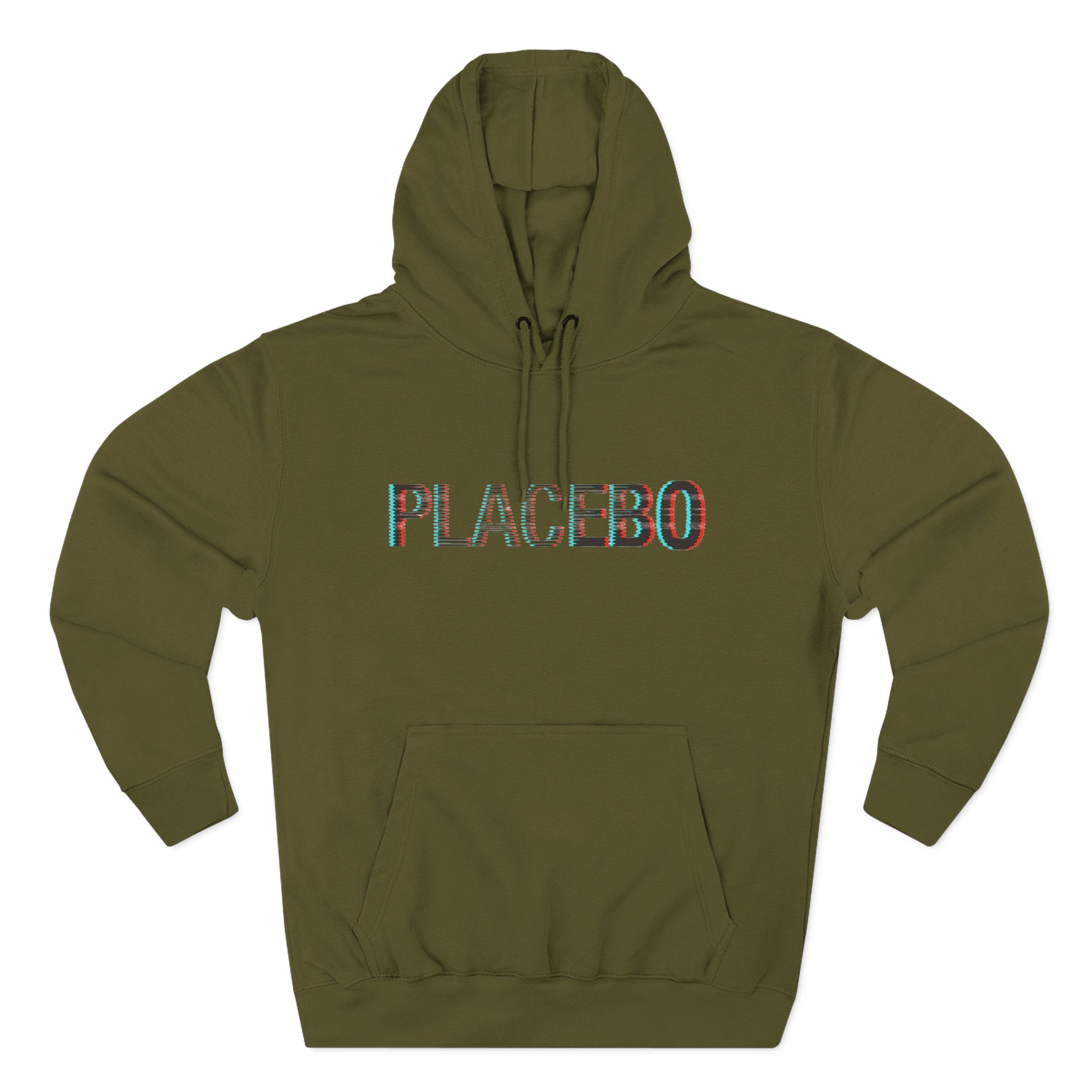 Placebo Glitch Logo Three-Panel Fleece Hoodie