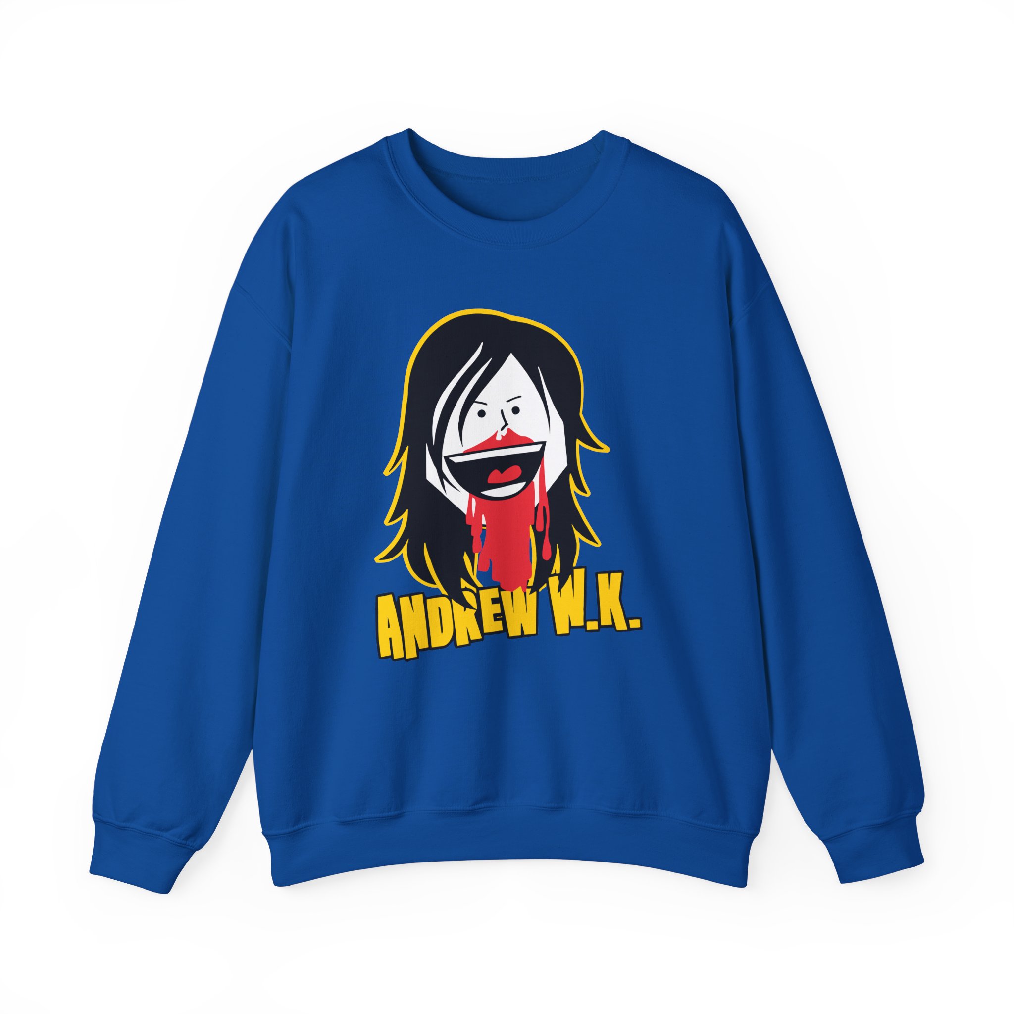 Andrew Wk Cartoon Bloody Nose Unisex Heavy Blendâ„¢ Crewneck Sweatshirt