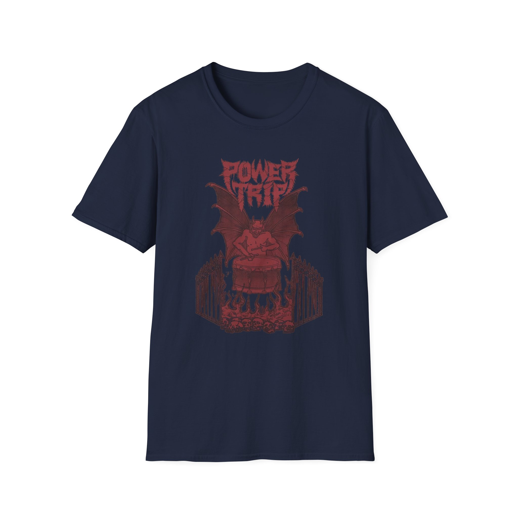 Power Trip Demon Drum Unisex Softstyle T-Shirt