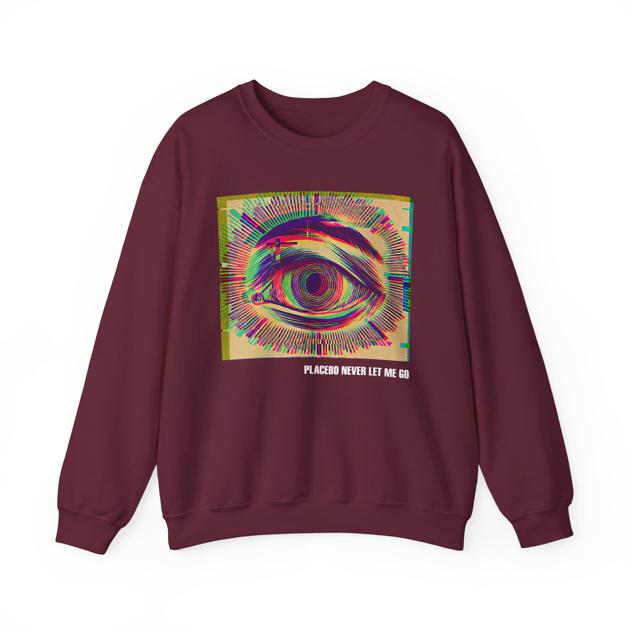 Placebo Glitch Eye Unisex Heavy Blendâ„¢ Crewneck Sweatshirt