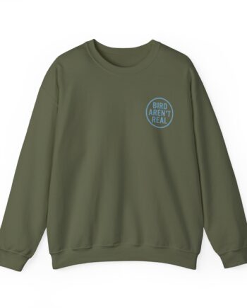 Birds Arent Real Trench Coat Hemp Unisex Heavy Blend™ Crewneck Sweatshirt