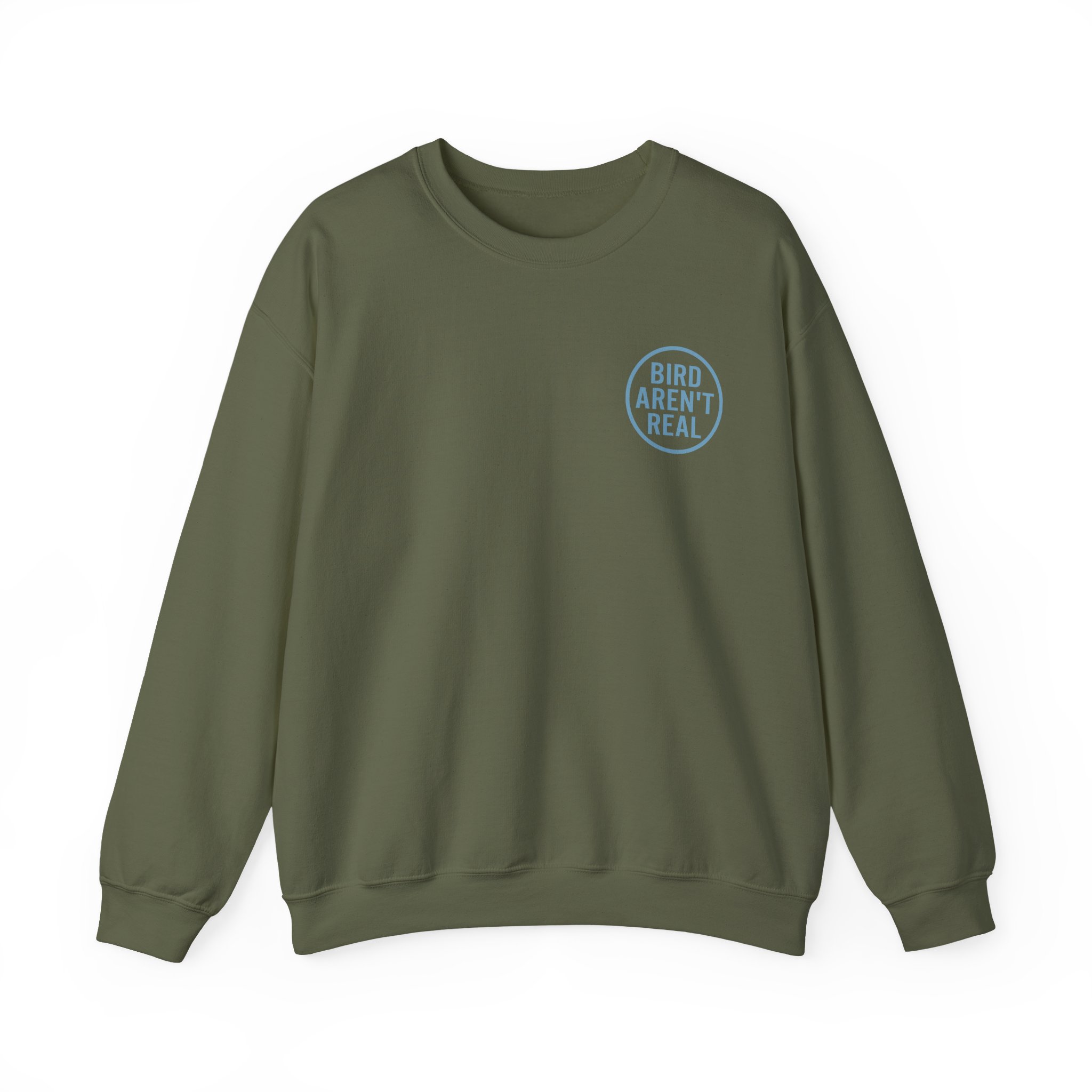 Birds Arent Real Trench Coat Hemp Unisex Heavy Blendâ„¢ Crewneck Sweatshirt