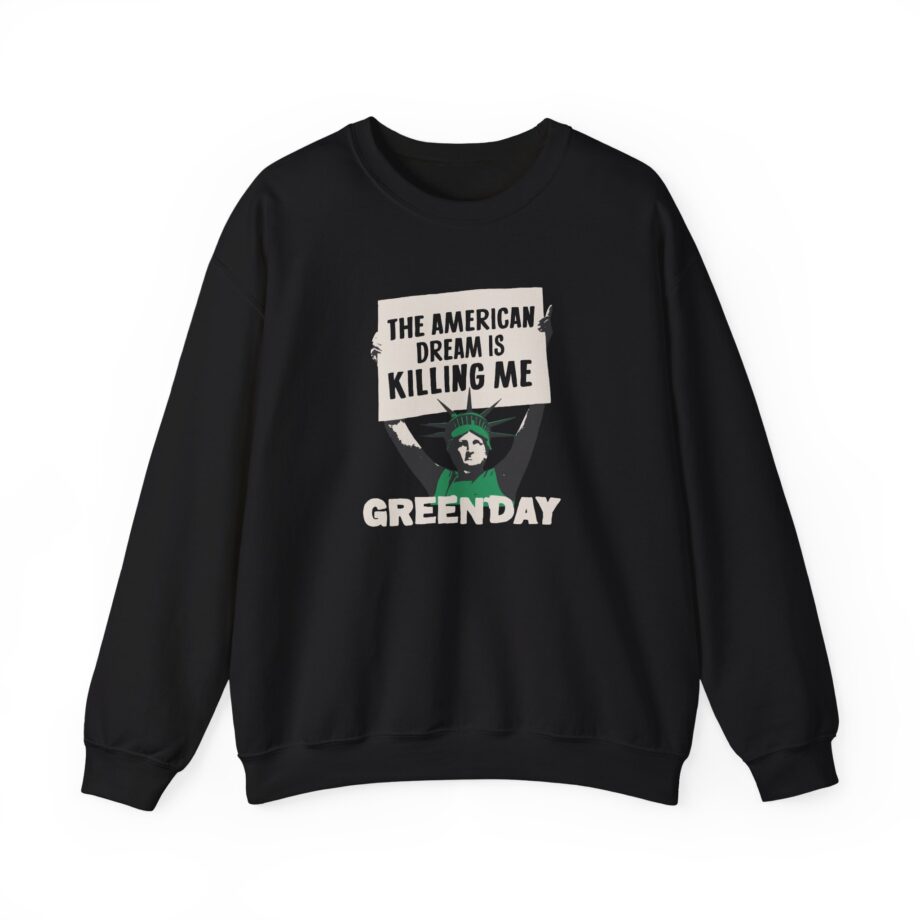 Green Day Lady Liberty Protest Unisex Heavy Blend™ Crewneck Sweatshirt