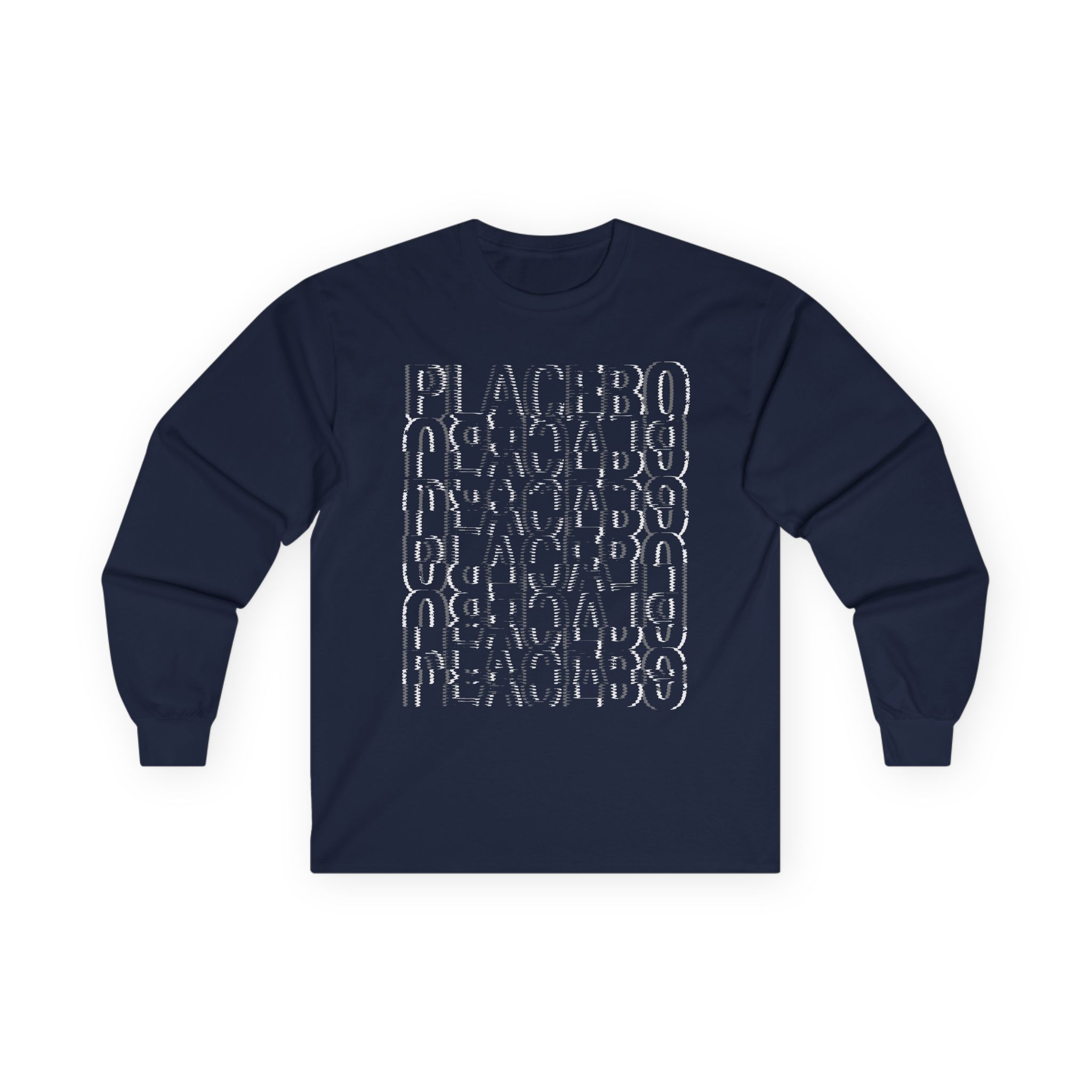 Placebo Black & White Glitch Unisex Ultra Cotton Long Sleeve Tee