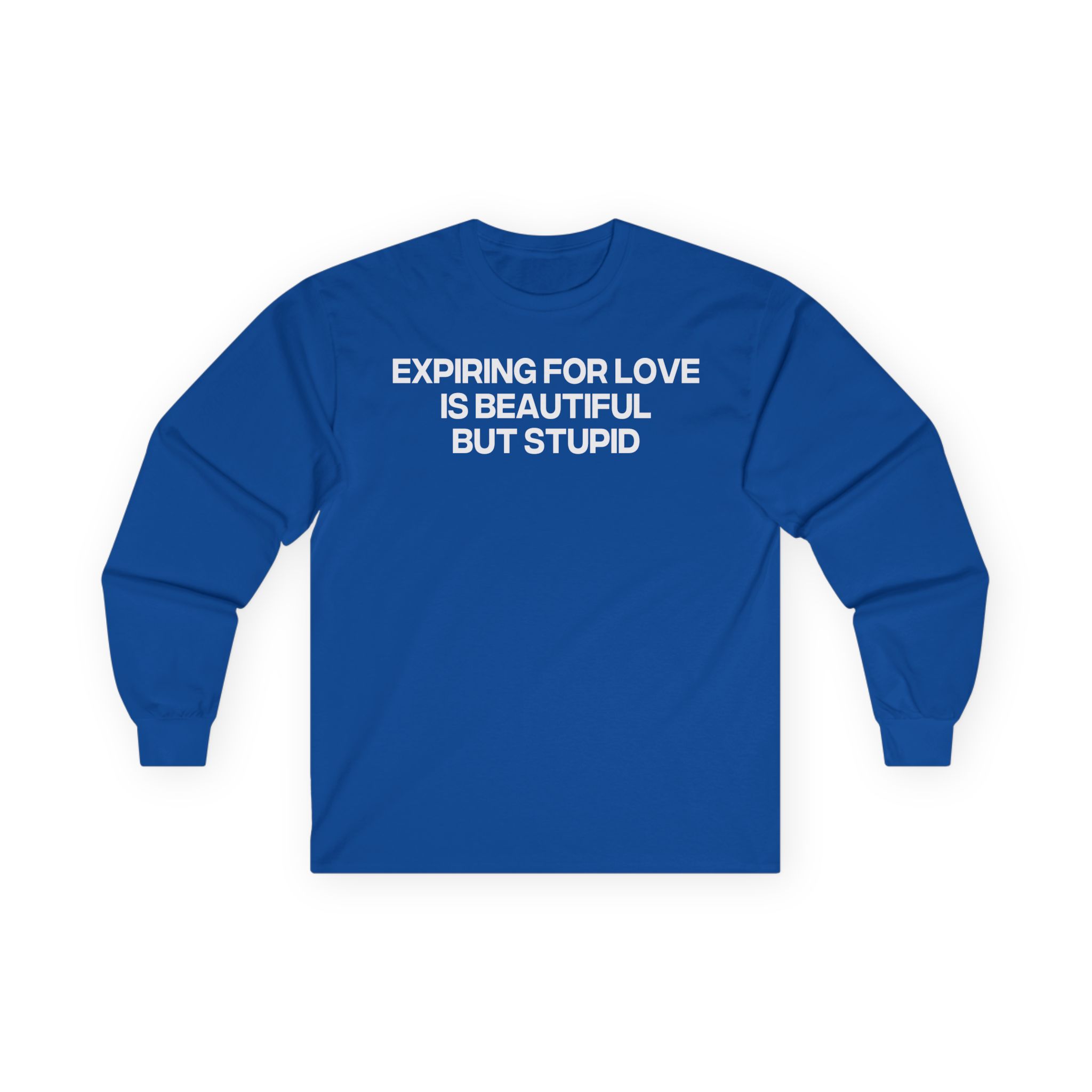 Jenny Holzer Expiring for Love is Beautiful but Stupid Unisex Ultra Cotton Long Sleeve Tee