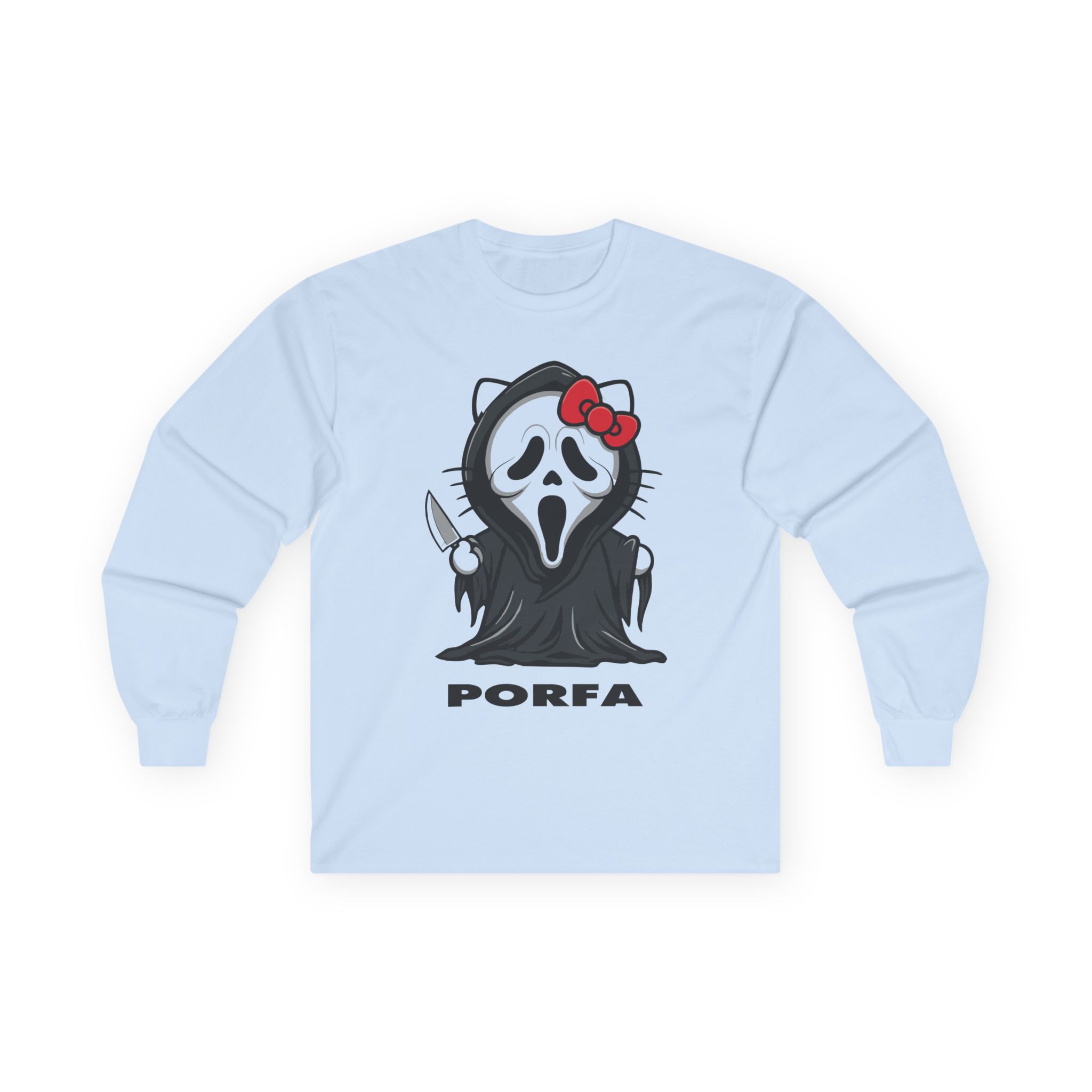 Porfa Scream Halloween Unisex Ultra Cotton Long Sleeve Tee