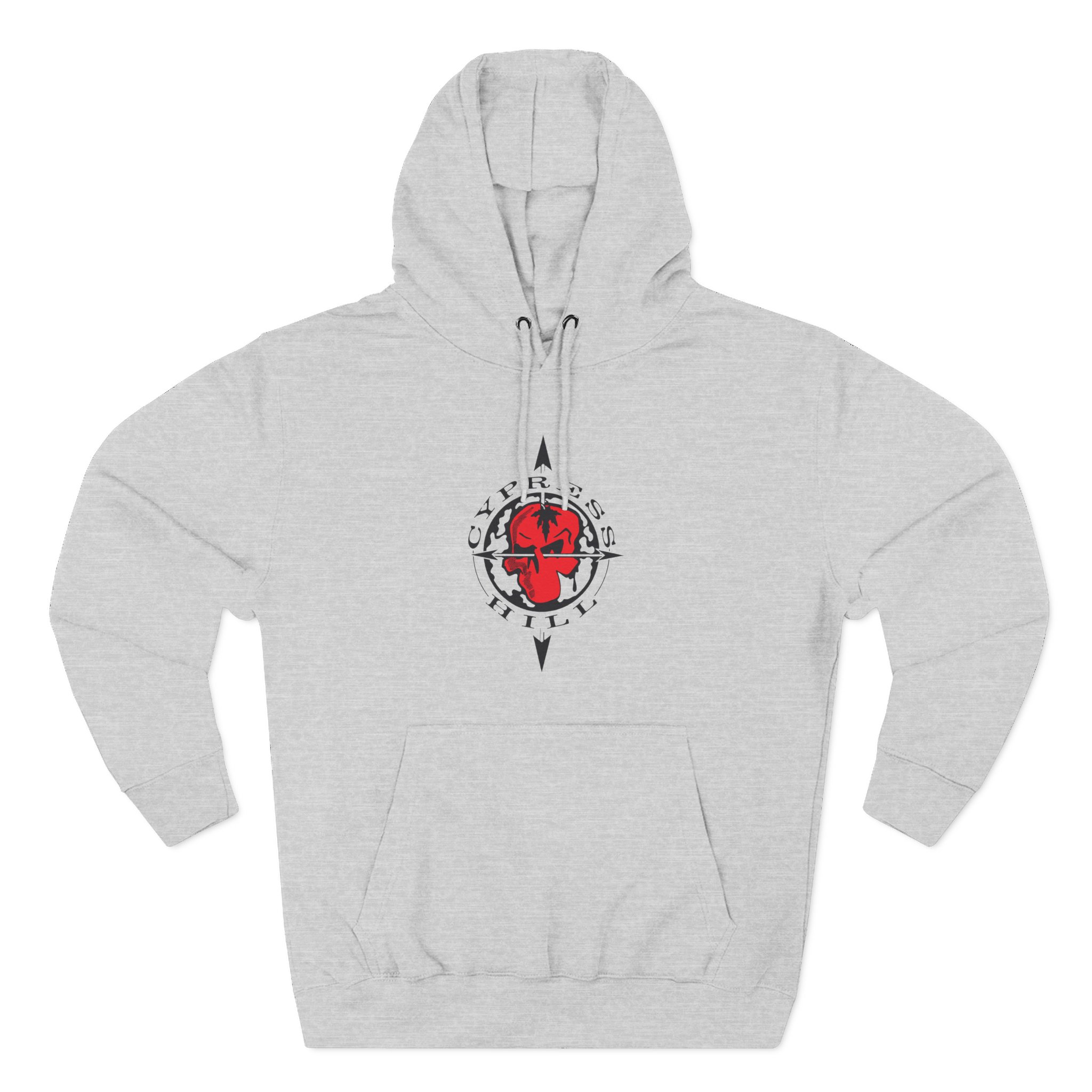 Cypress Hill Crazy Insane OG Skull N Compass Three-Panel Fleece Hoodie
