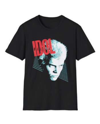 Billy Idol Face Stripes Unisex Softstyle T-Shirt