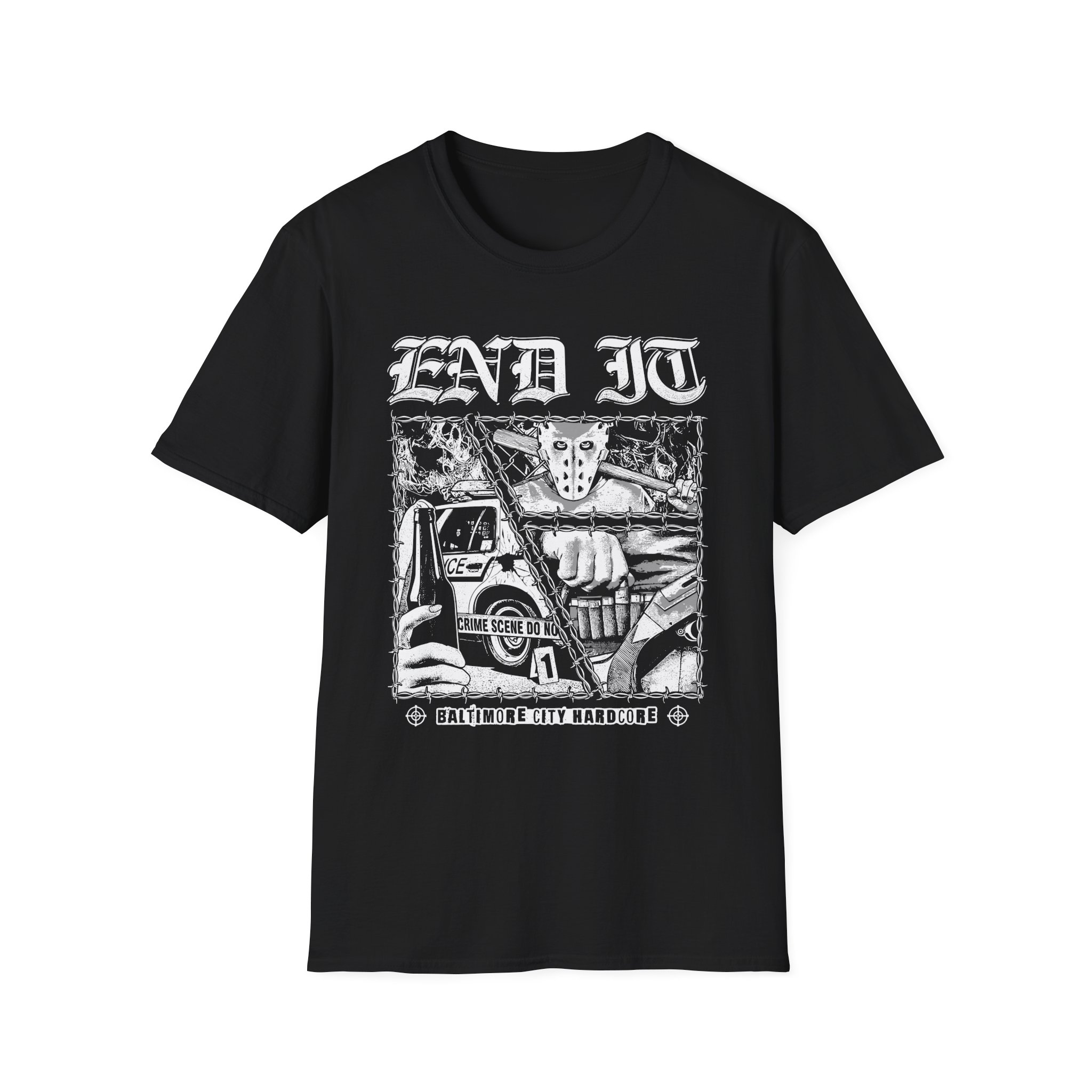 End It Crime Scene Unisex Softstyle T-Shirt
