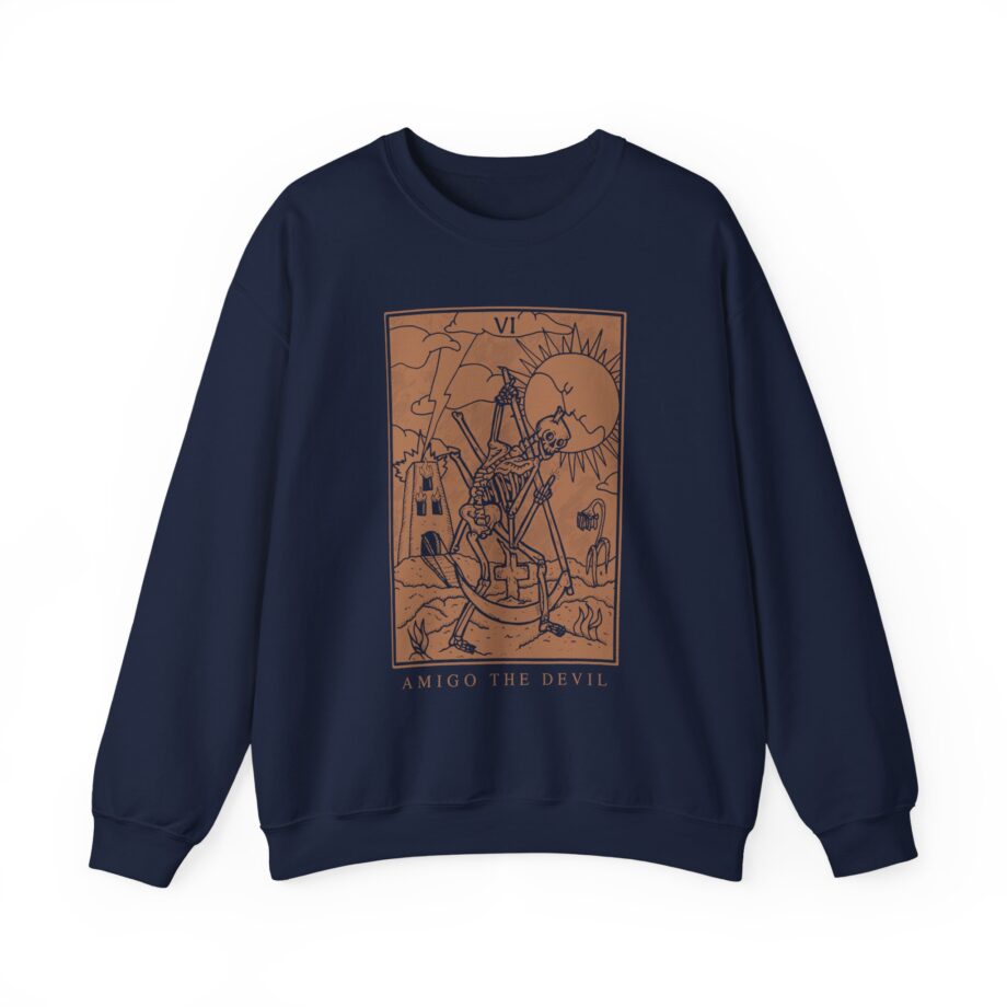 Amigo the Devil Tarot Card Unisex Heavy Blend™ Crewneck Sweatshirt