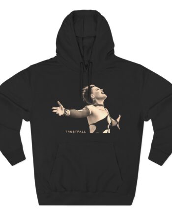 Pink Trustfall Praise Three-Panel Fleece Hoodie