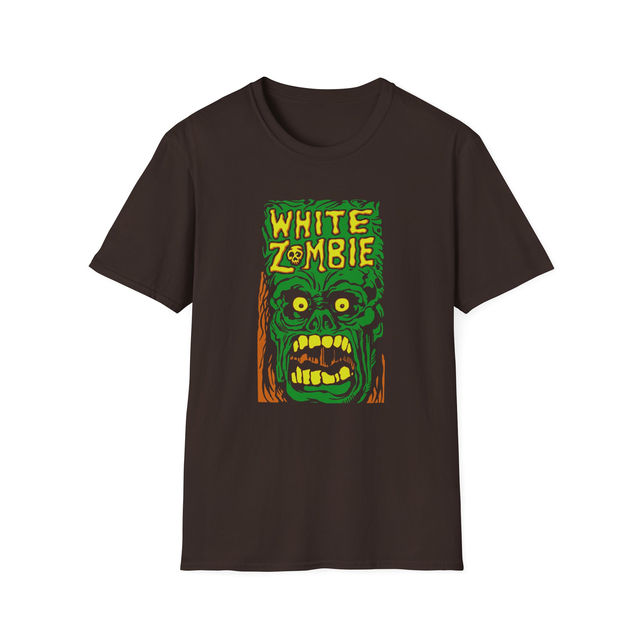 White Zombie Monster Yell Unisex Softstyle T-Shirt