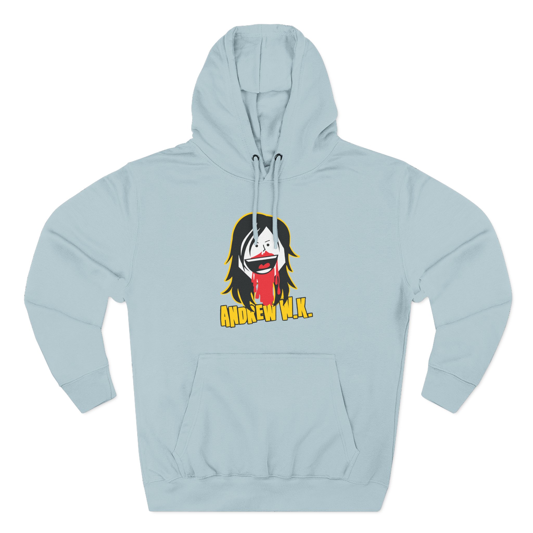 Andrew Wk Cartoon Bloody Nose Three-Panel Fleece Hoodie