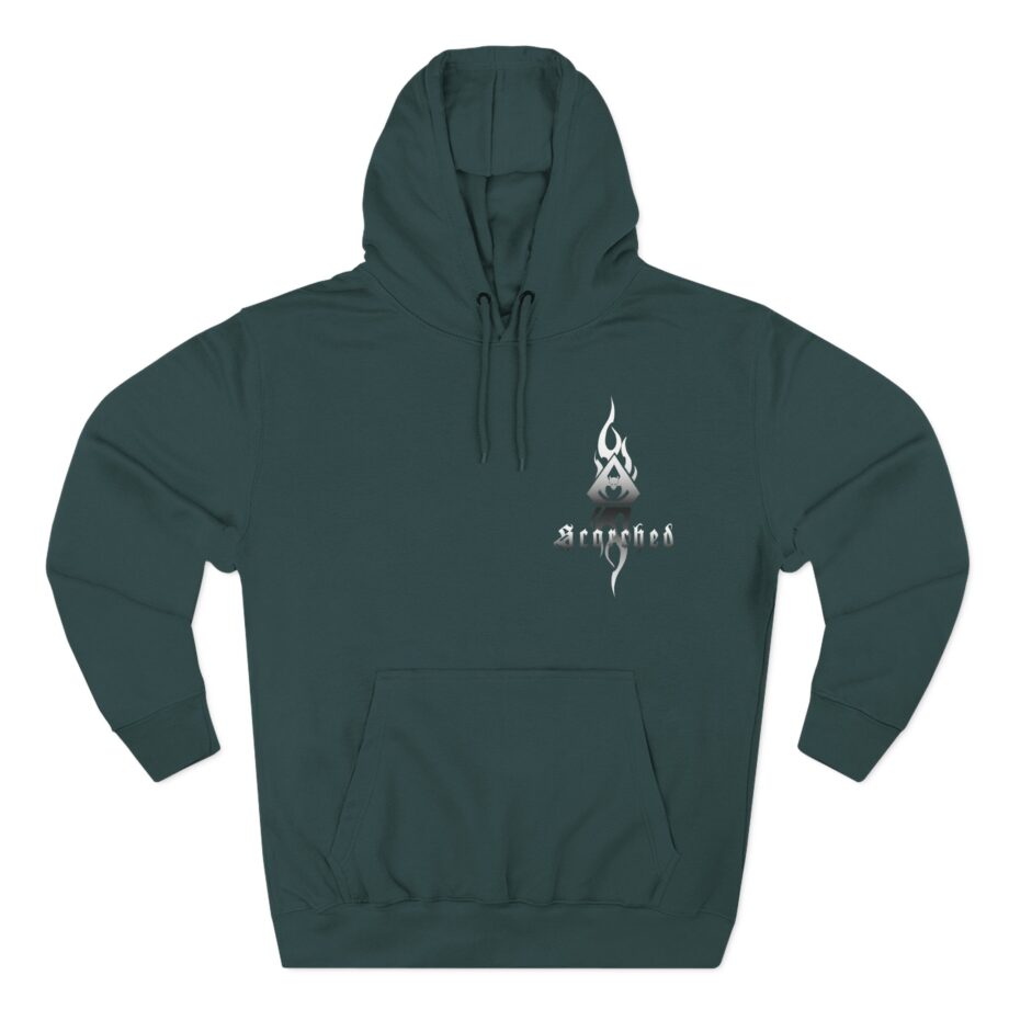 Overkill Scorched Stretched Logo Three-Panel Fleece Hoodie