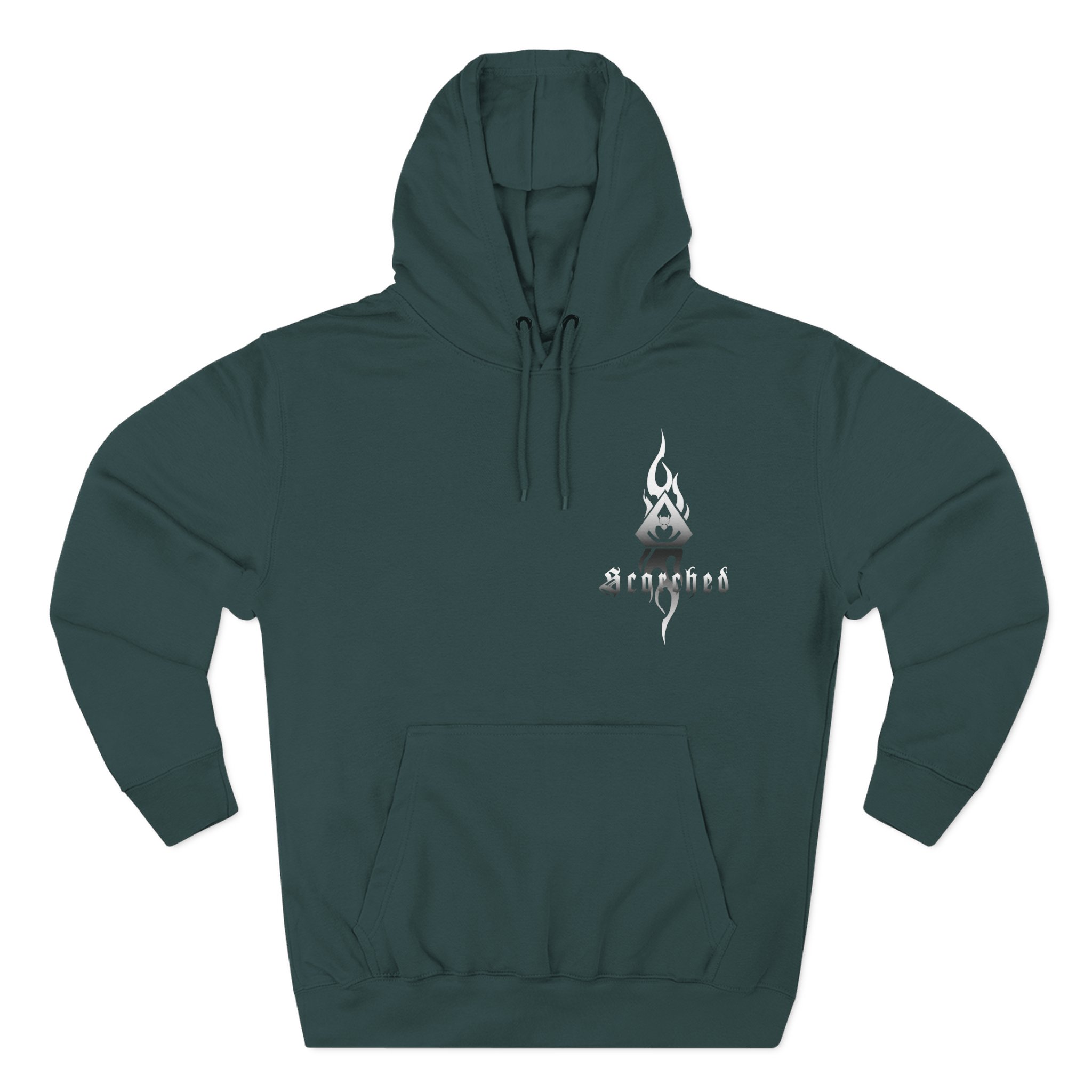 Overkill Scorched Stretched Logo Three-Panel Fleece Hoodie
