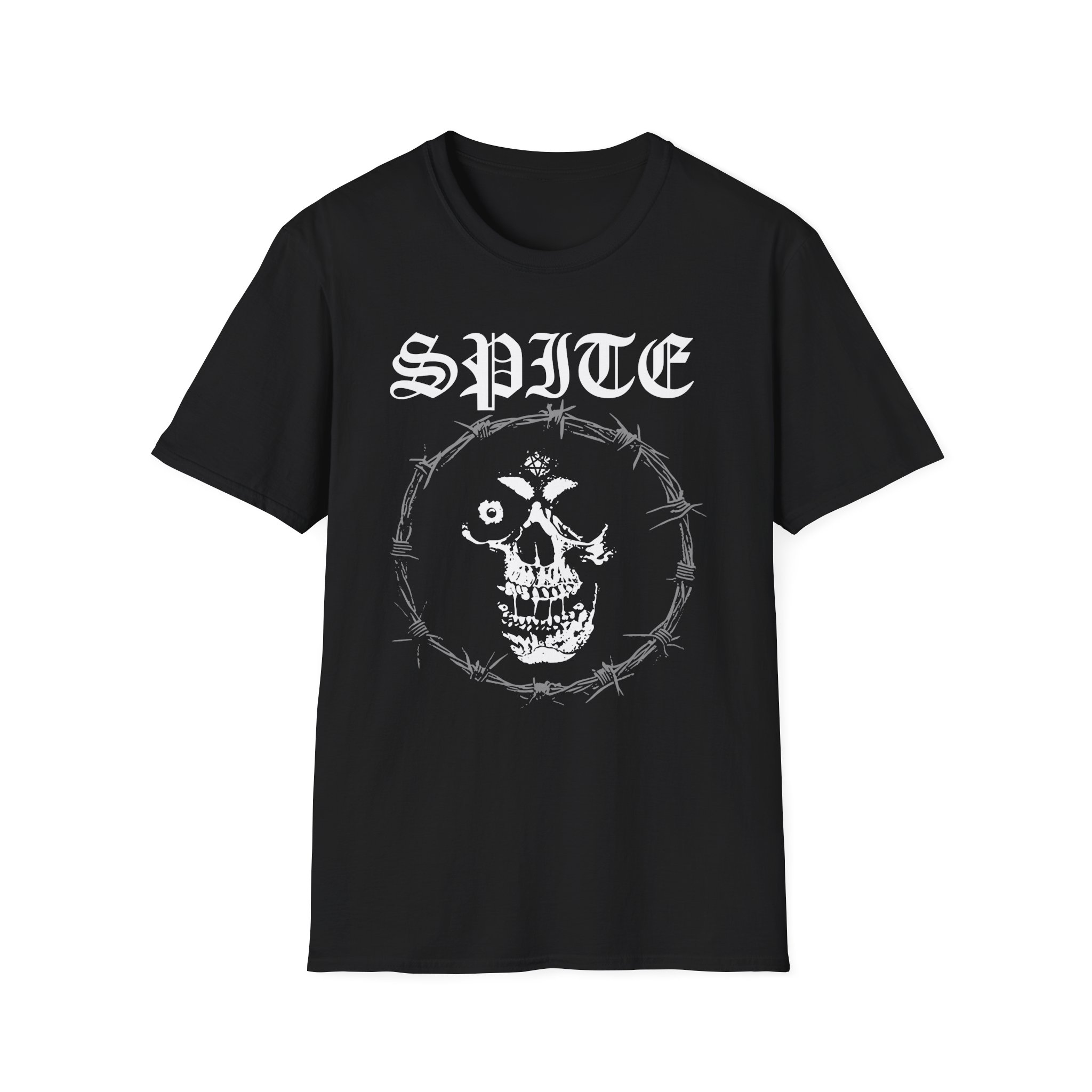 Spite Barbed Skull Unisex Softstyle T-Shirt