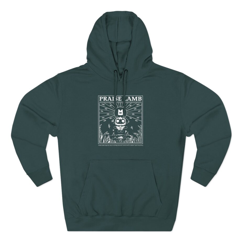 Cult of the Lamb Praise Lamb Three-Panel Fleece Hoodie