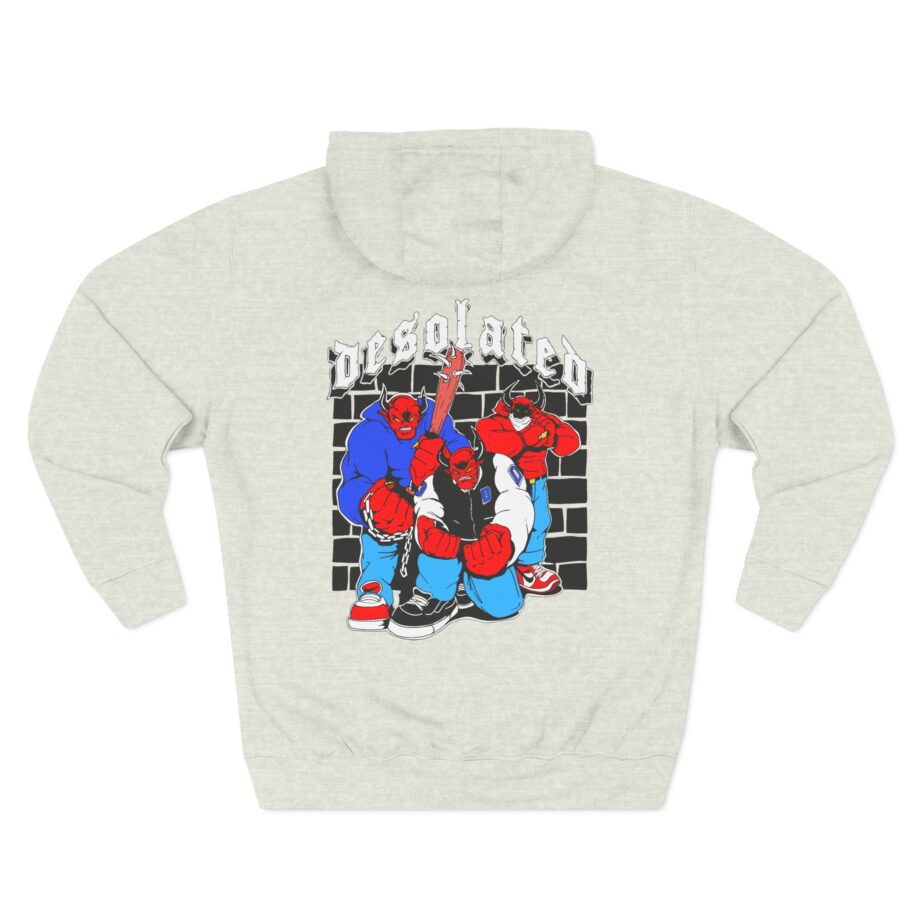 Desolated Three-Panel Fleece Hoodie