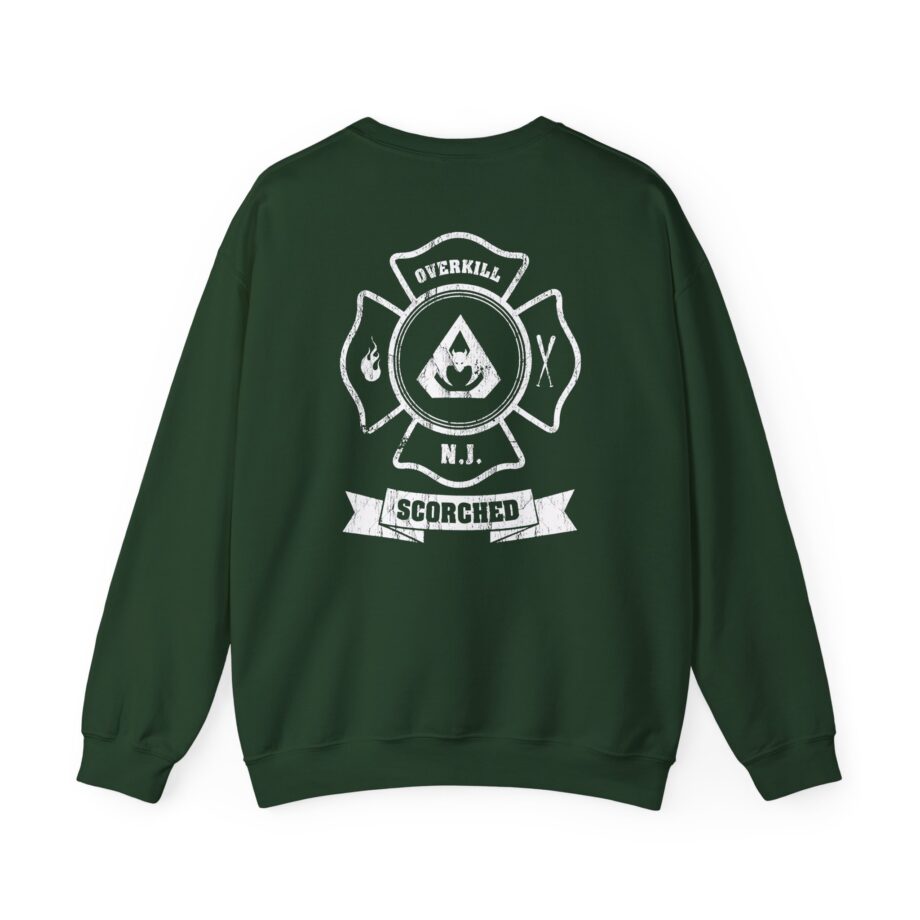Overkill Scorched Stretched Logo Unisex Heavy Blend™ Crewneck Sweatshirt