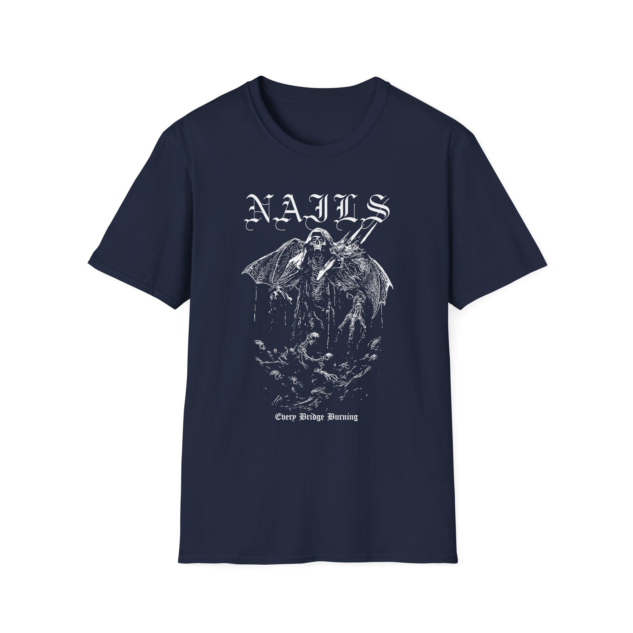 Nails Every Bridge Burning Unisex Softstyle T-Shirt