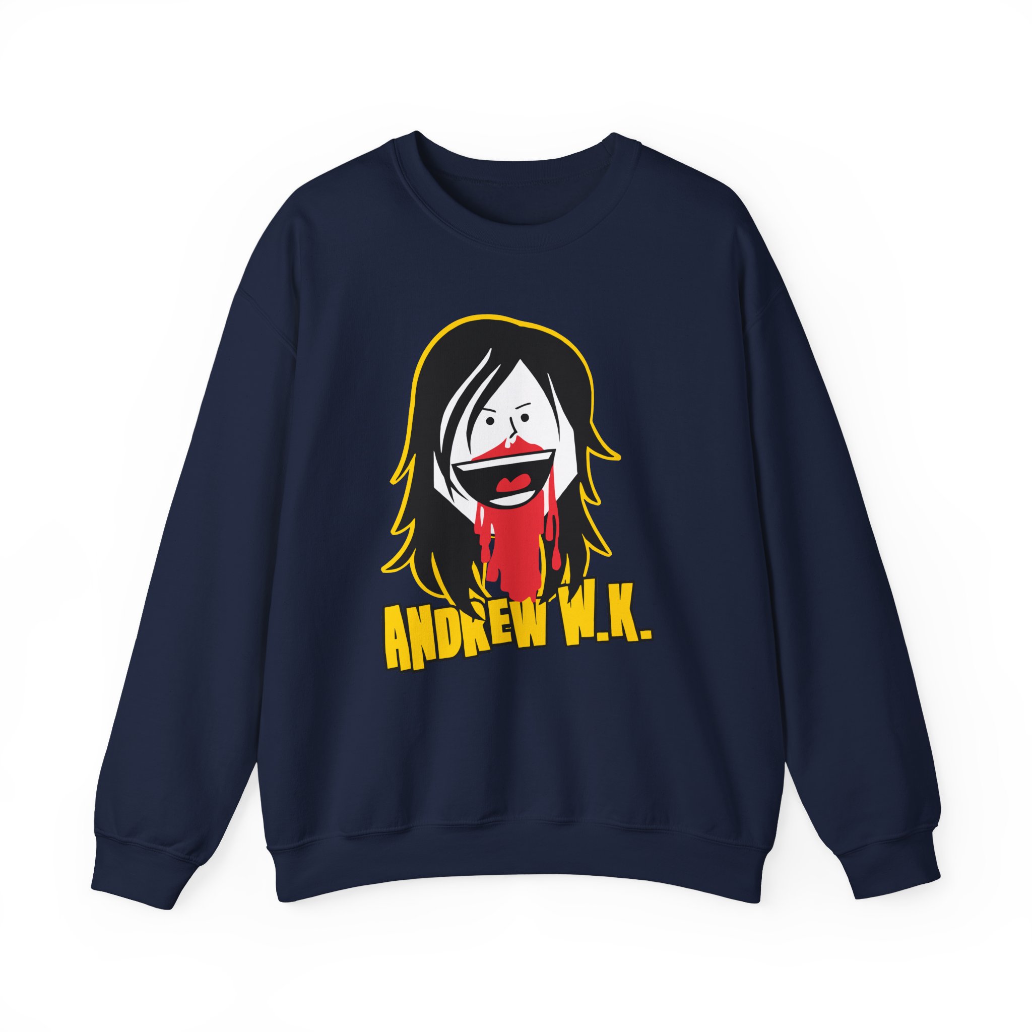 Andrew Wk Cartoon Bloody Nose Unisex Heavy Blendâ„¢ Crewneck Sweatshirt