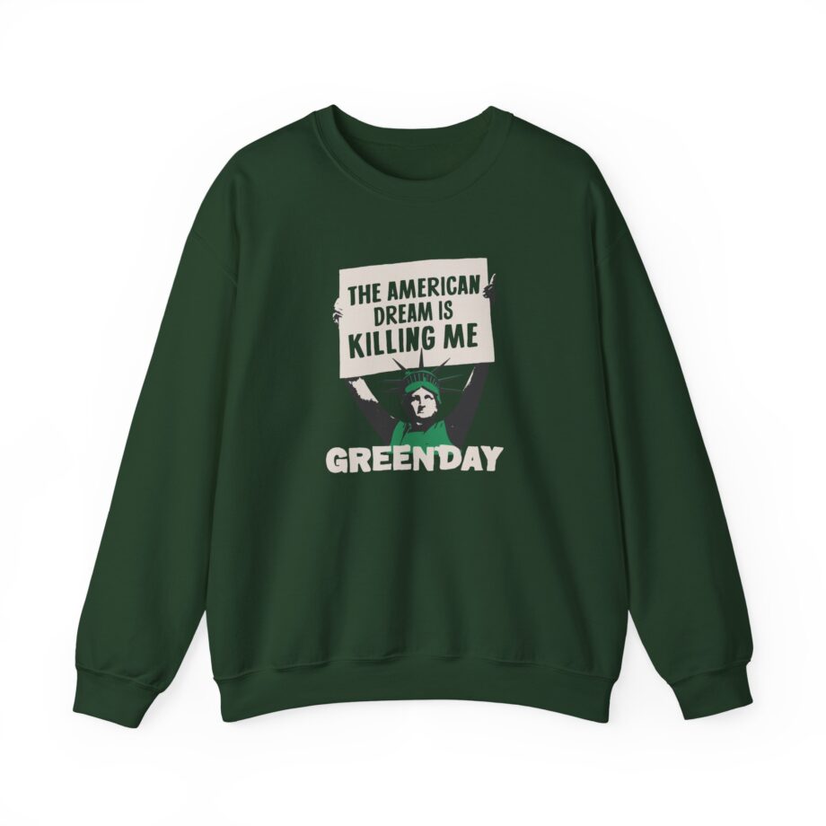 Green Day Lady Liberty Protest Unisex Heavy Blend™ Crewneck Sweatshirt