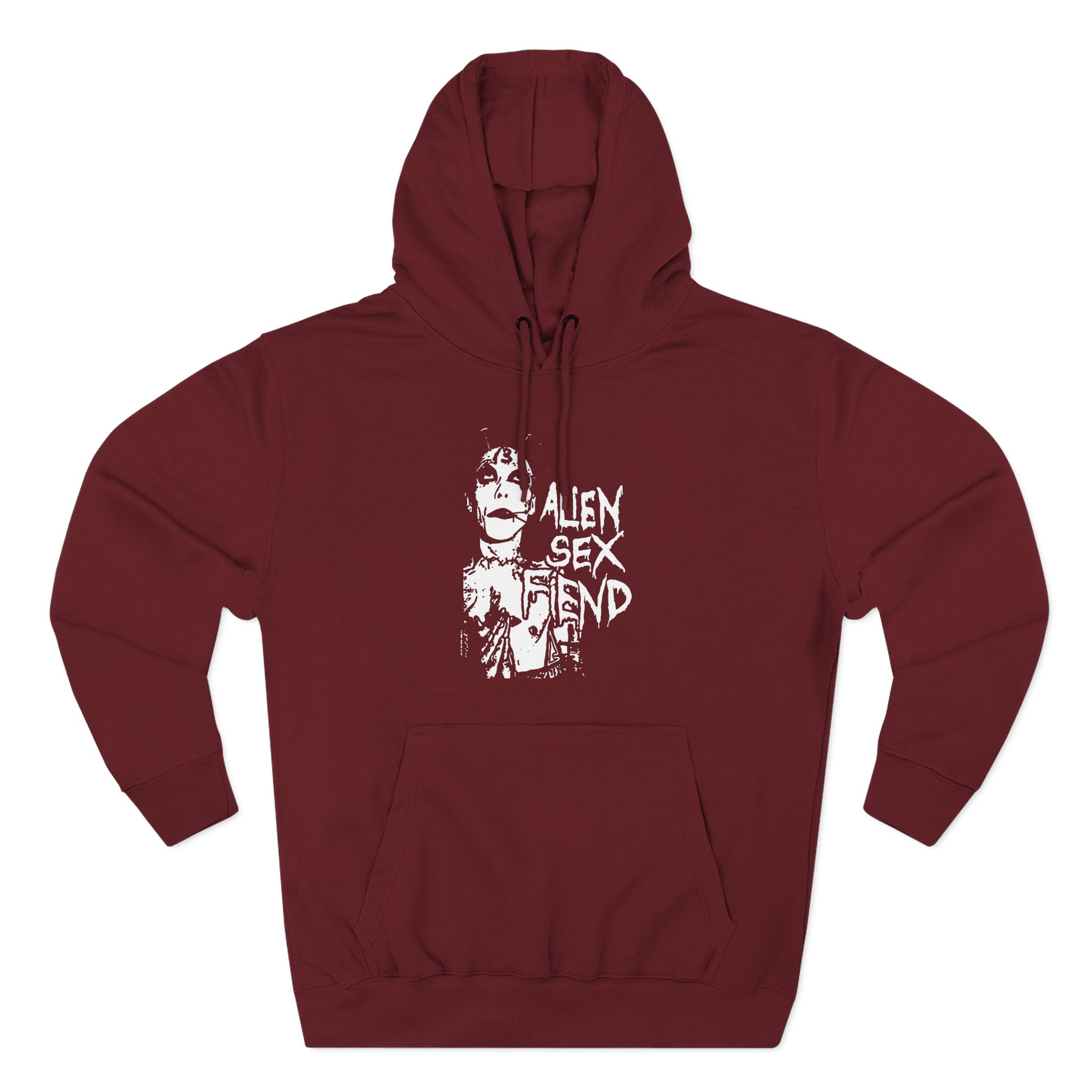 Alien Sex Fiend 13 Head Three-Panel Fleece Hoodie