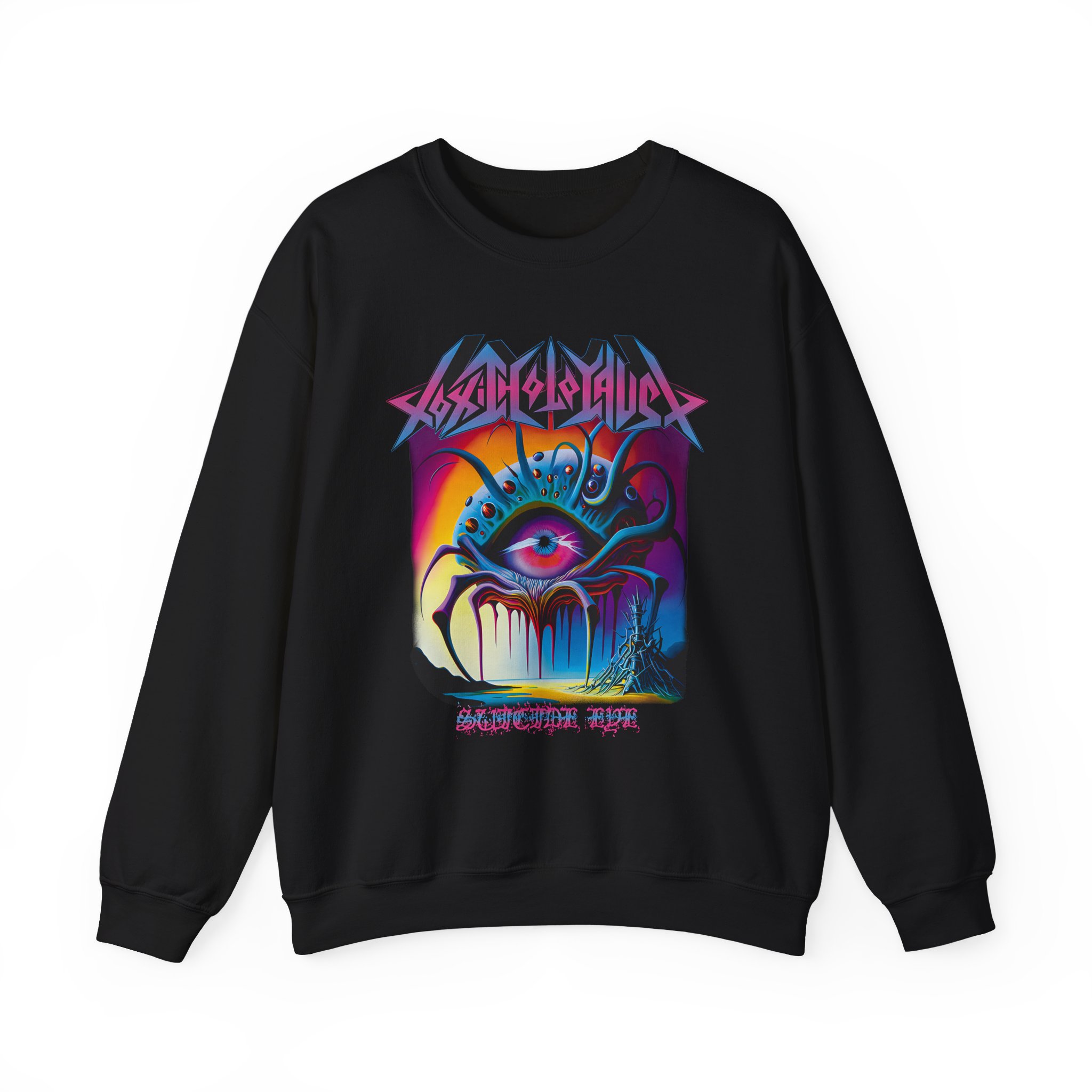 Toxic Holocaust Suicide Eye Unisex Heavy Blendâ„¢ Crewneck Sweatshirt