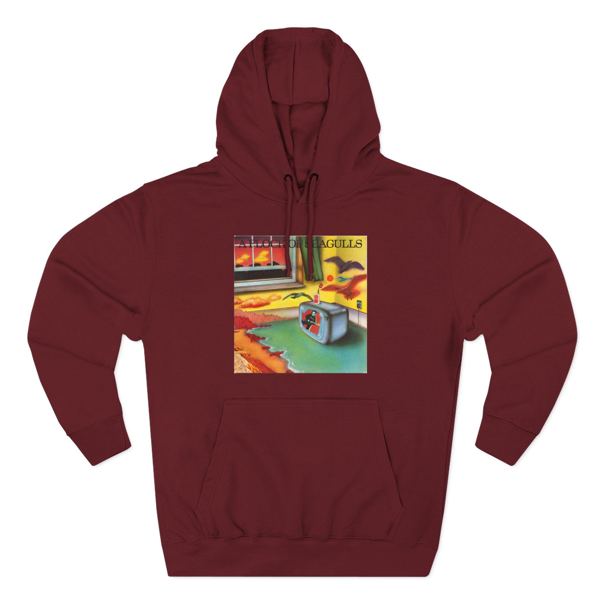 A Flock of Seagulls Original Album Cover Three-Panel Fleece Hoodie