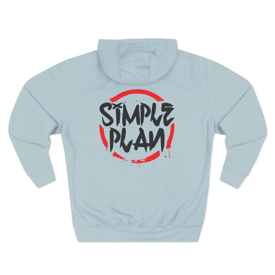 Simple Plan Circle Splat Three-Panel Fleece Hoodie