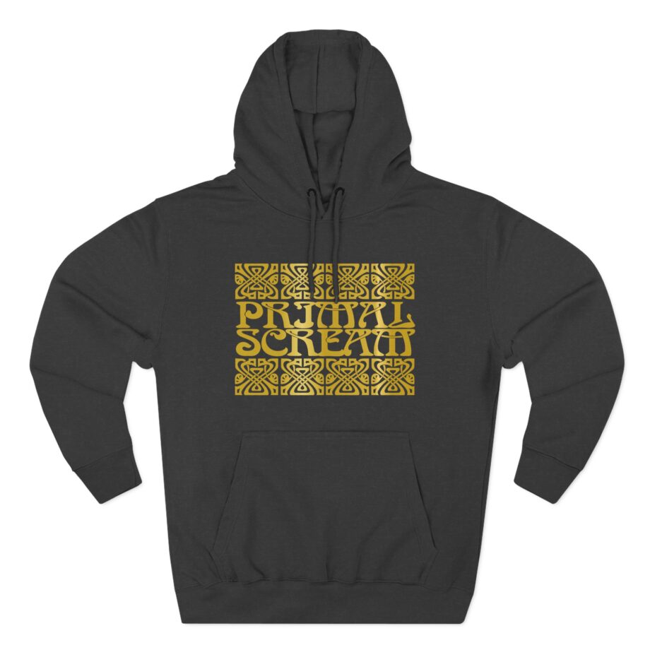 Primal Scream Black & Gold Deco Three-Panel Fleece Hoodie