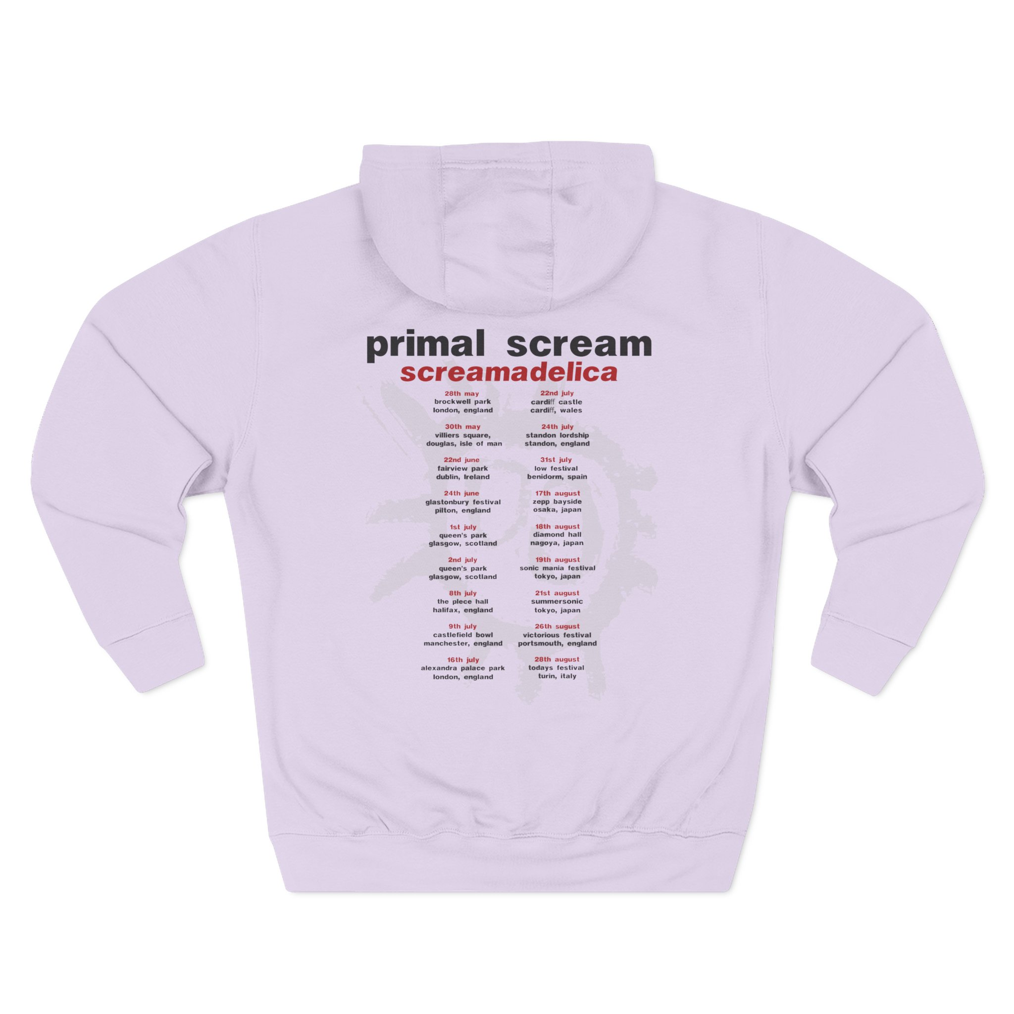 Primal Scream Screamadelica Tour Three-Panel Fleece Hoodie