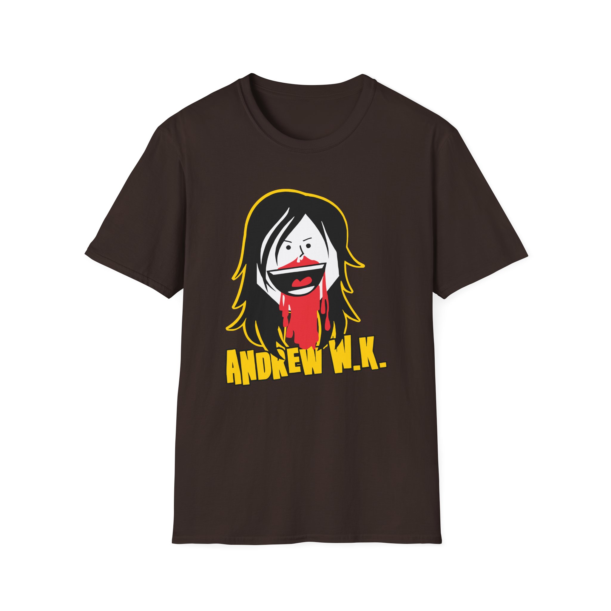 Andrew Wk Cartoon Bloody Nose Unisex Softstyle T-Shirt