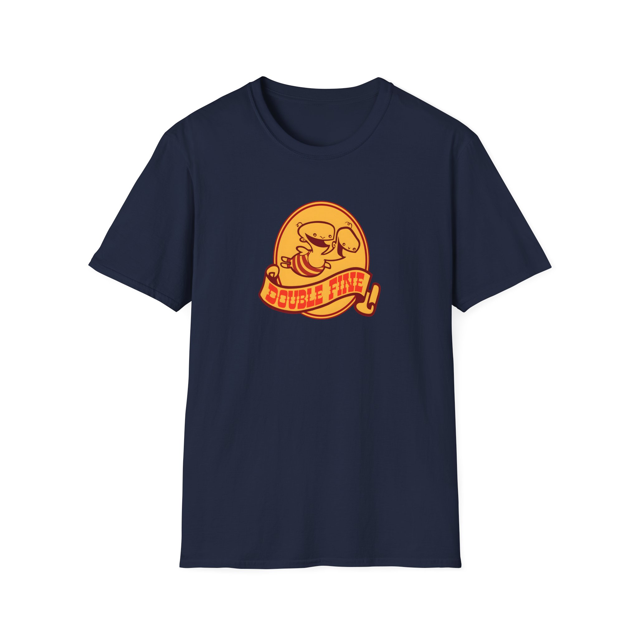 Double Fine Golden Two-headed Baby Unisex Softstyle T-Shirt